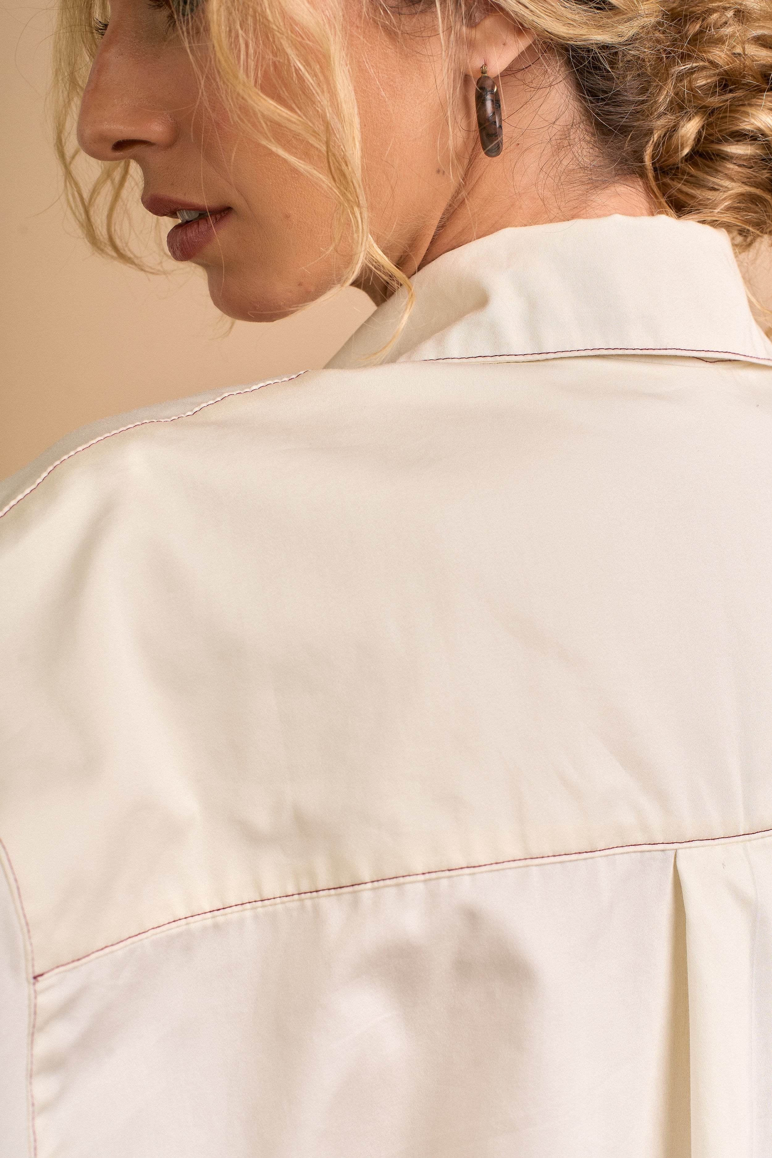 CAMISA OVERSIZED OFF WHITE - BOOBOO