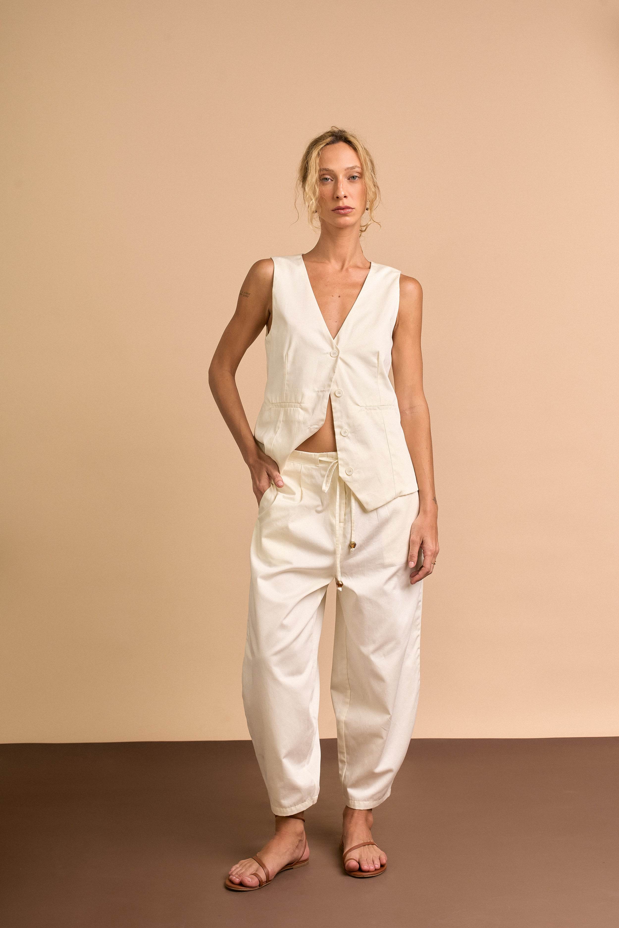 CALÇA OFF WHITE - BOOBOO