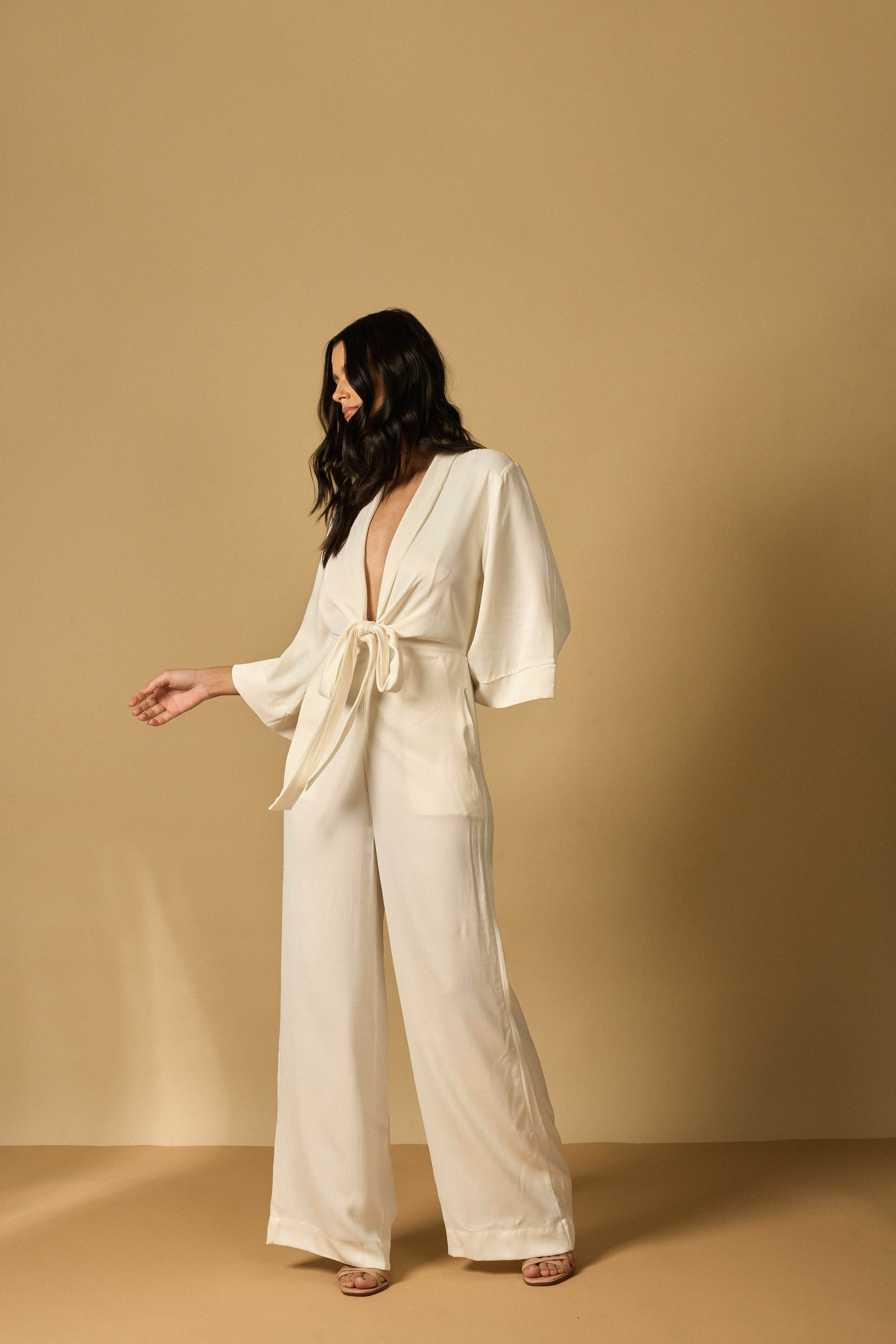 MACACÃO LAÇO OFF WHITE - BOOBOO