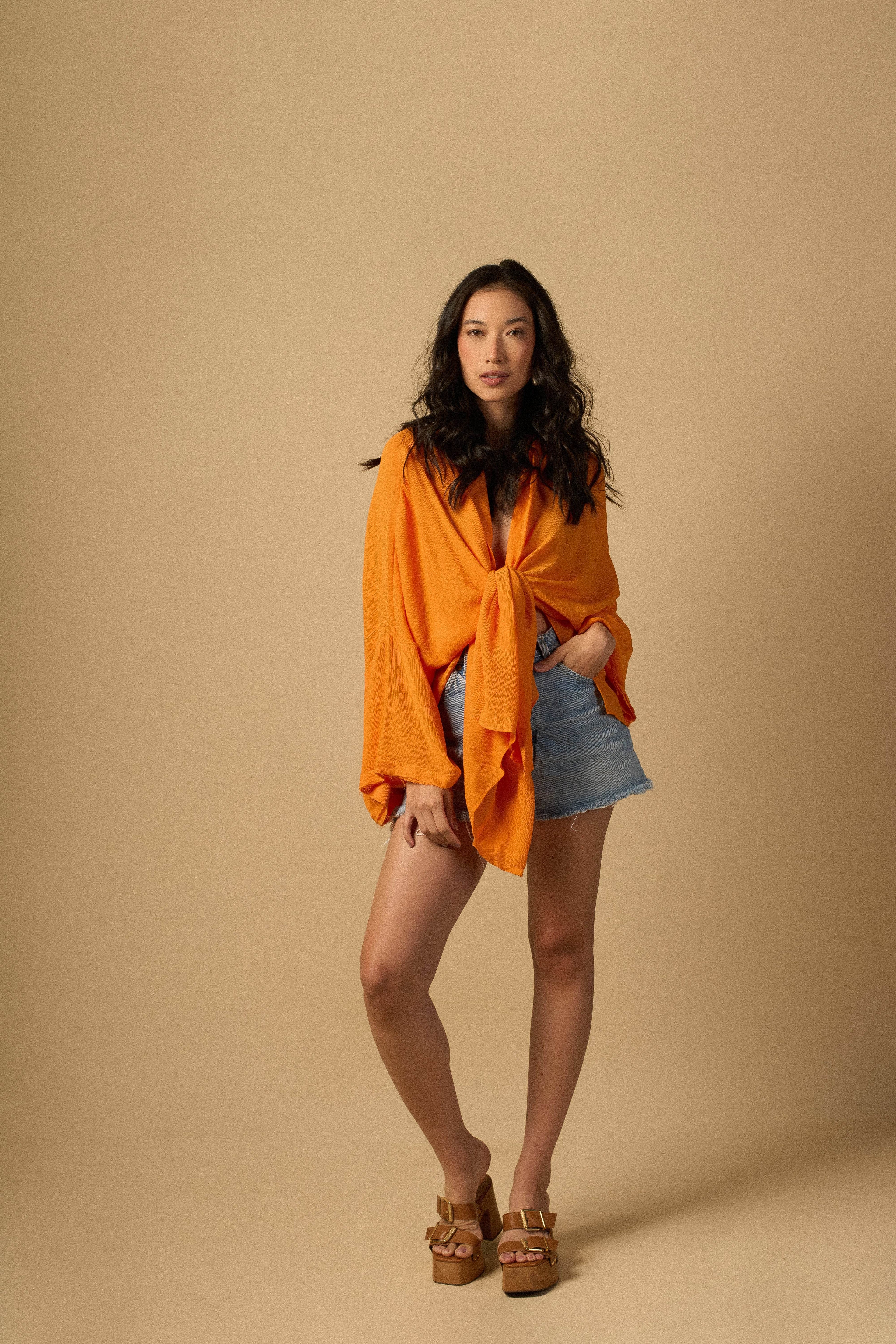 KIMONO YOKO CURTO TANGERINA - BOOBOO