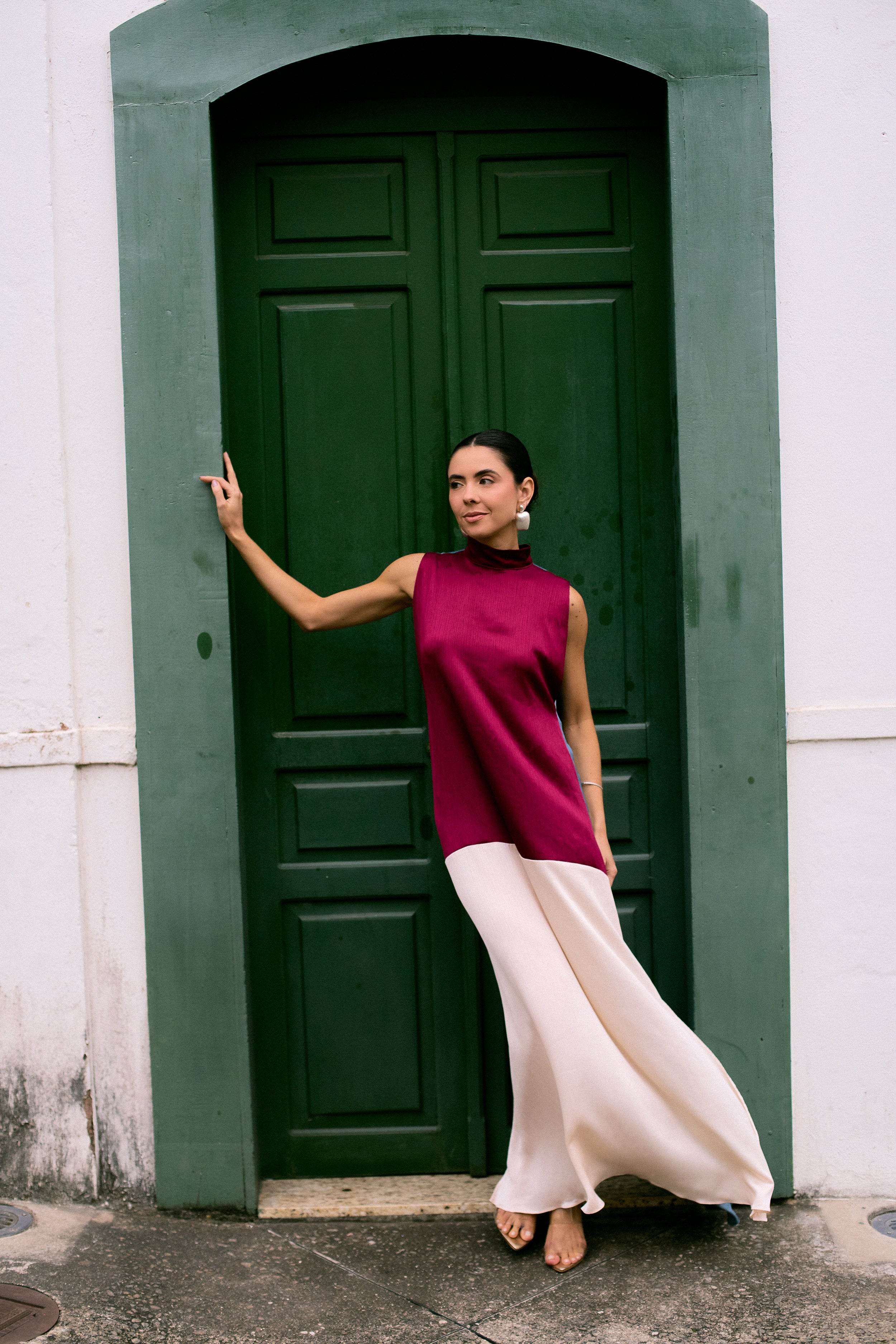 VESTIDO FESTA COLOR BLOCK - BOOBOO