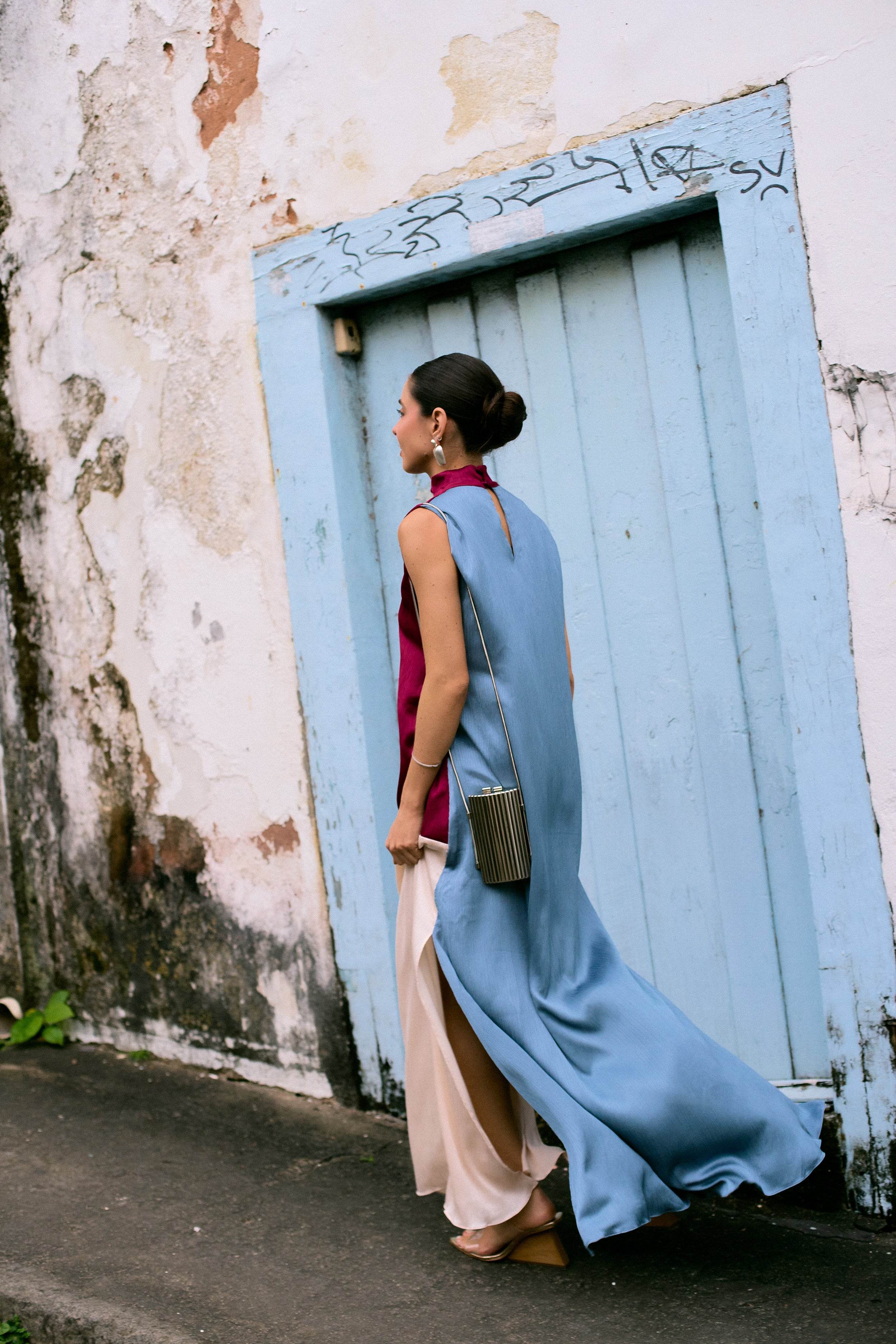 VESTIDO FESTA COLOR BLOCK - BOOBOO