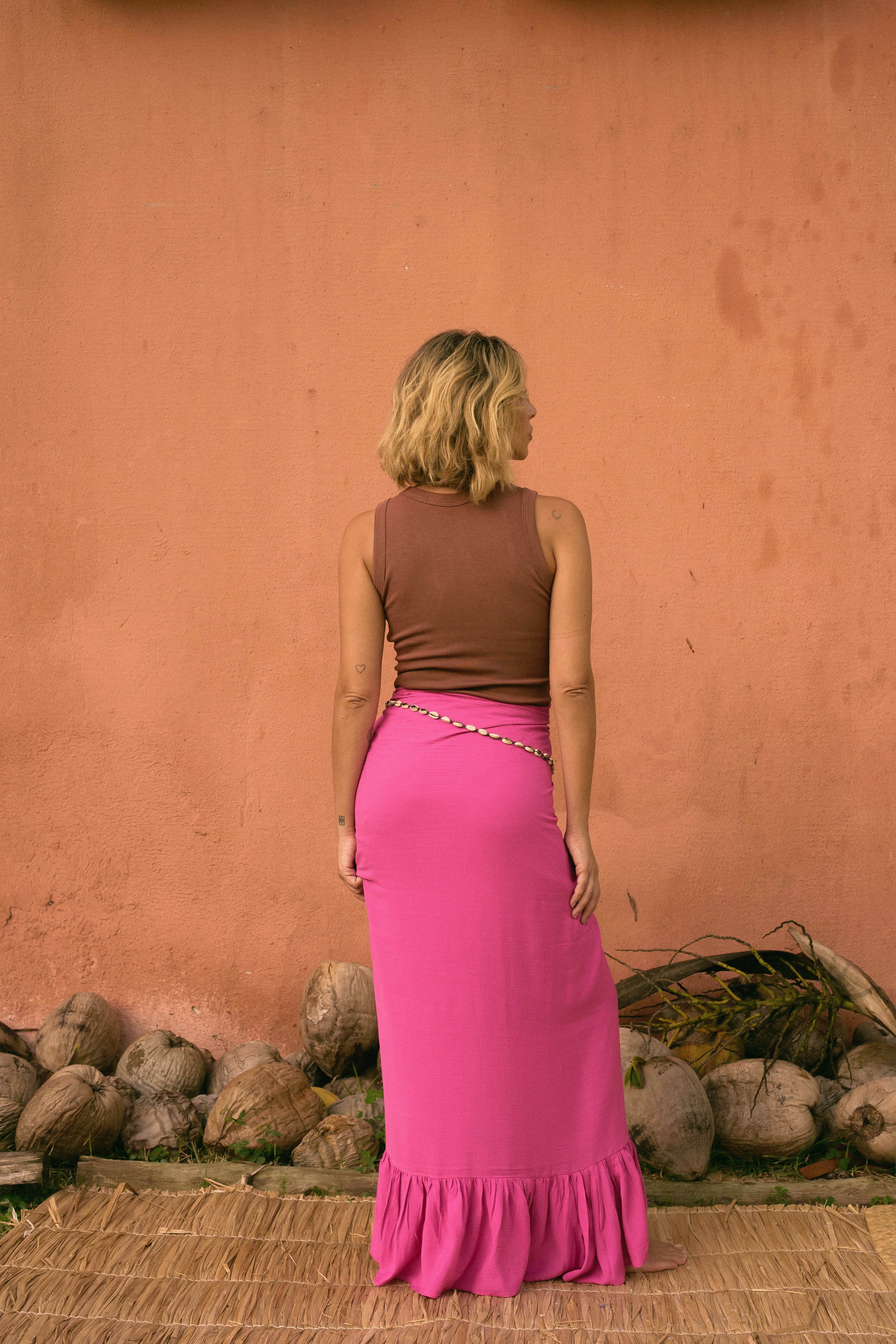 SAIA TRANSPASSADA LONGA ROSA - BOOBOO