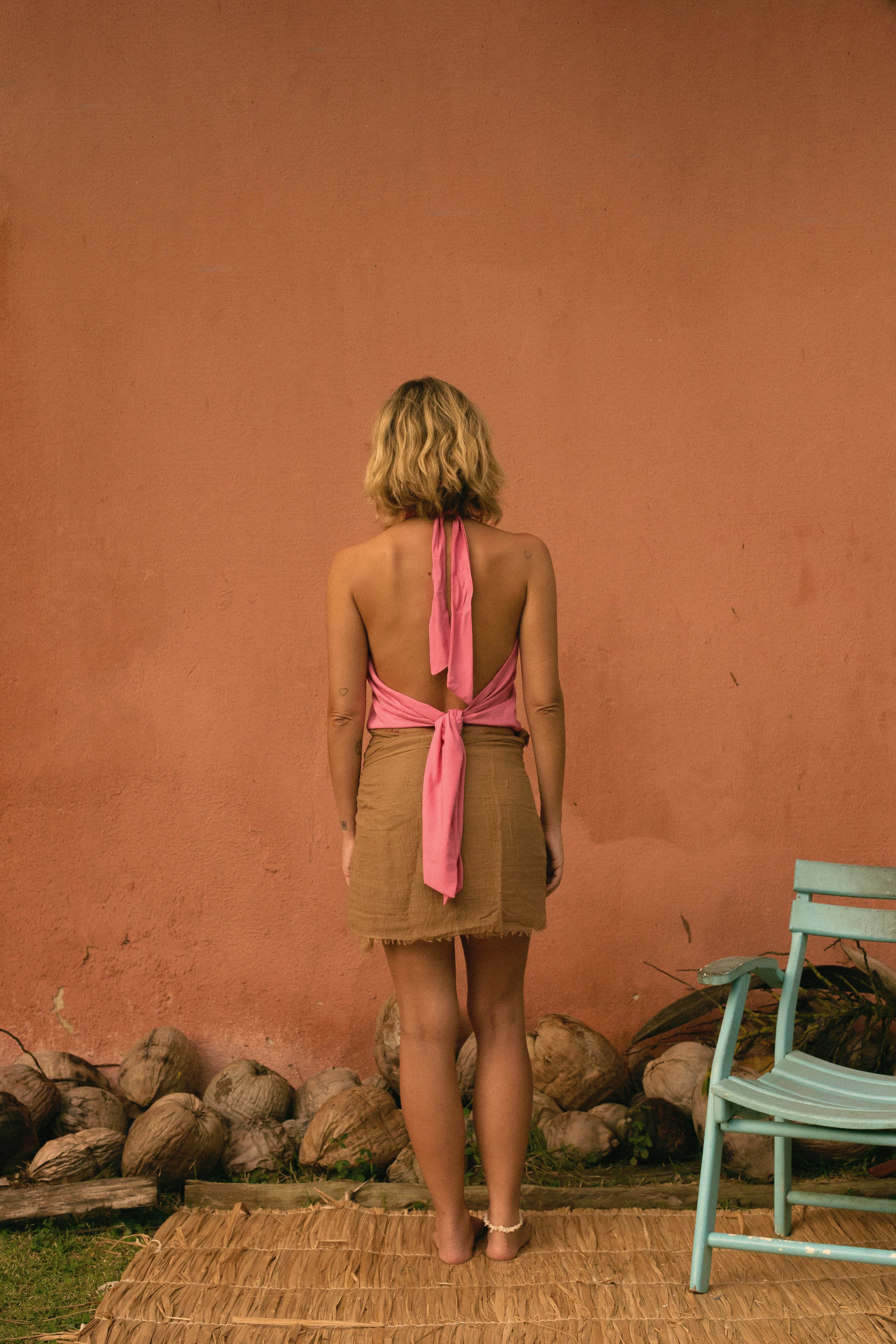 BLUSA FRENTE ÚNICA ROSA - BOOBOO