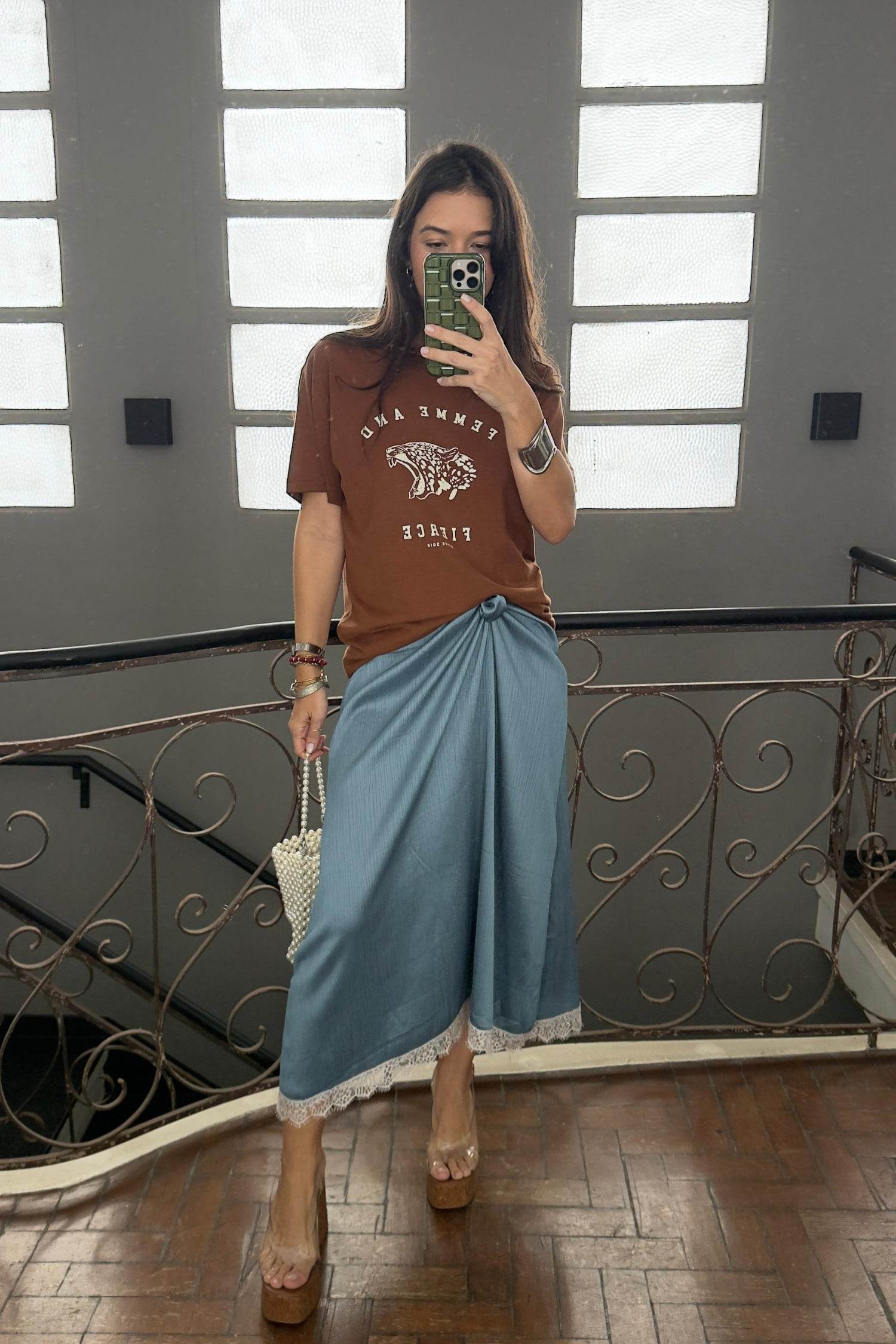 VESTIDO RENDA AZUL - BOOBOO