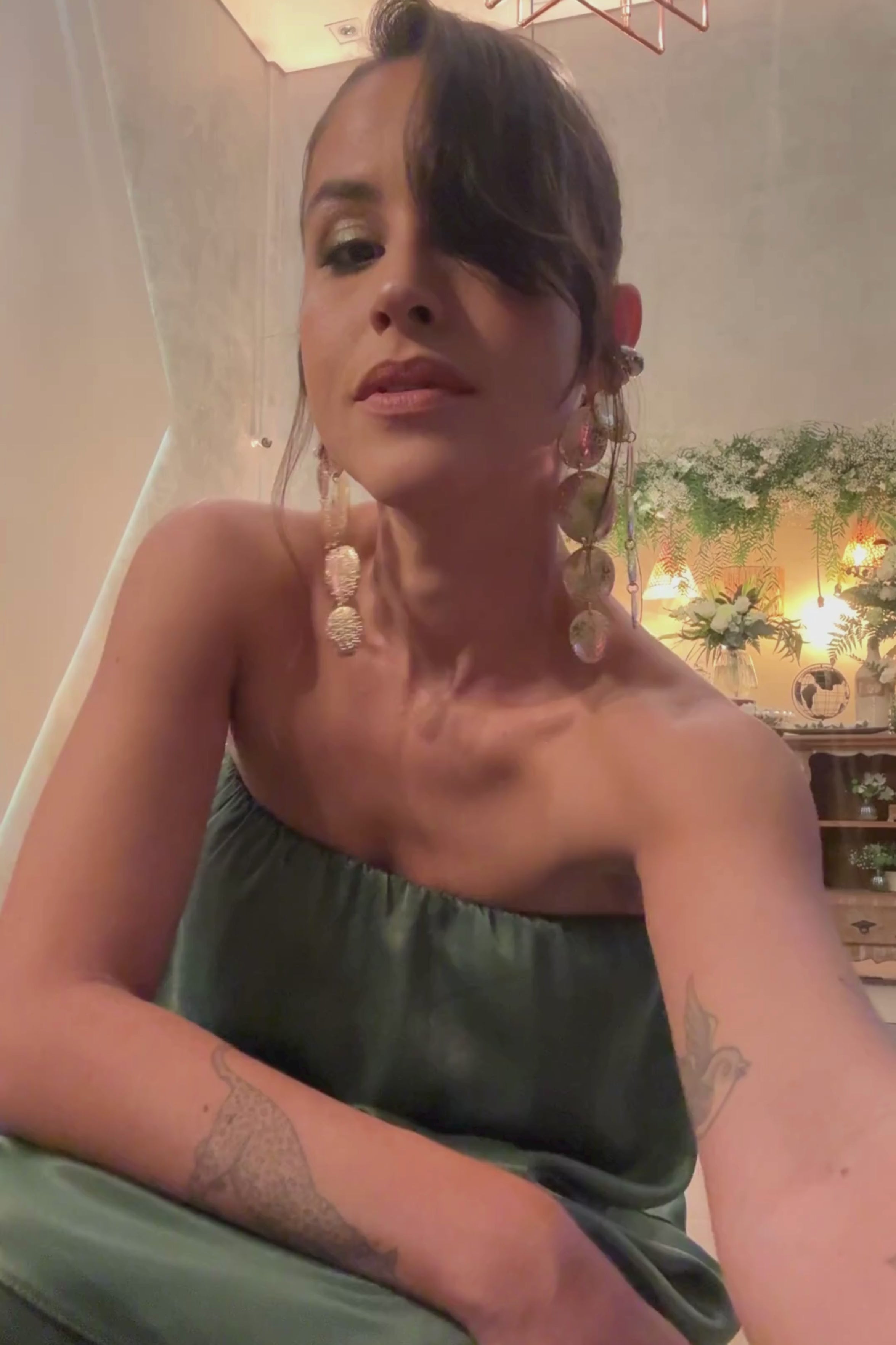 VESTIDO FESTA CAMADA VERDE