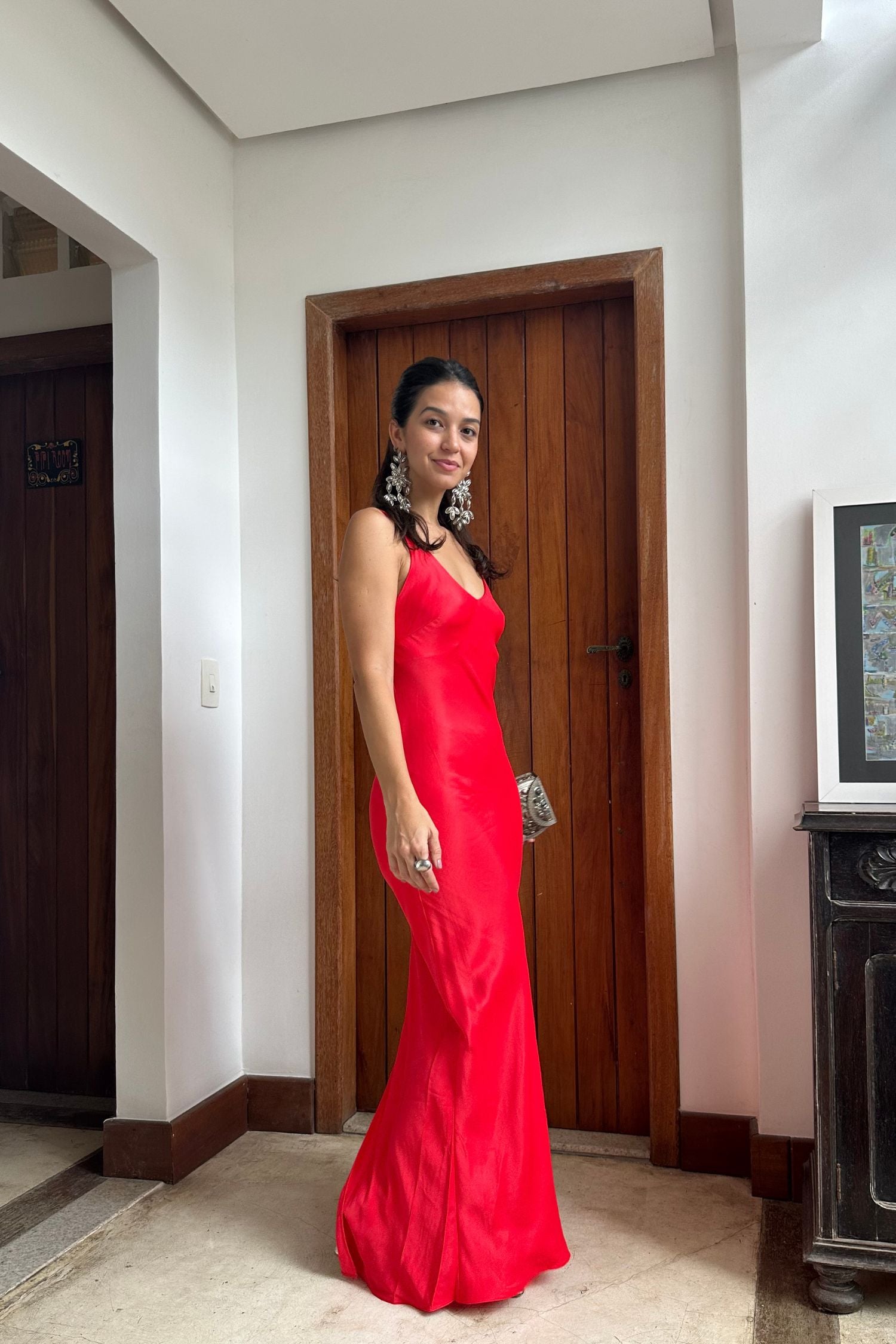 SLIP DRESS VERMELHO