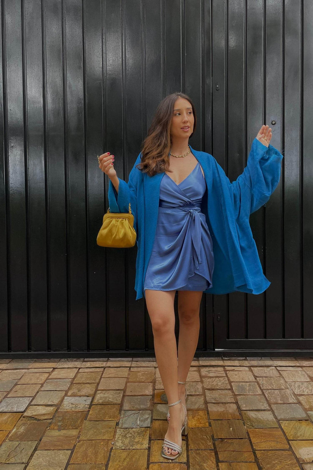 KIMONO YOKO CURTO AZUL ÍNDIGO - BOOBOO