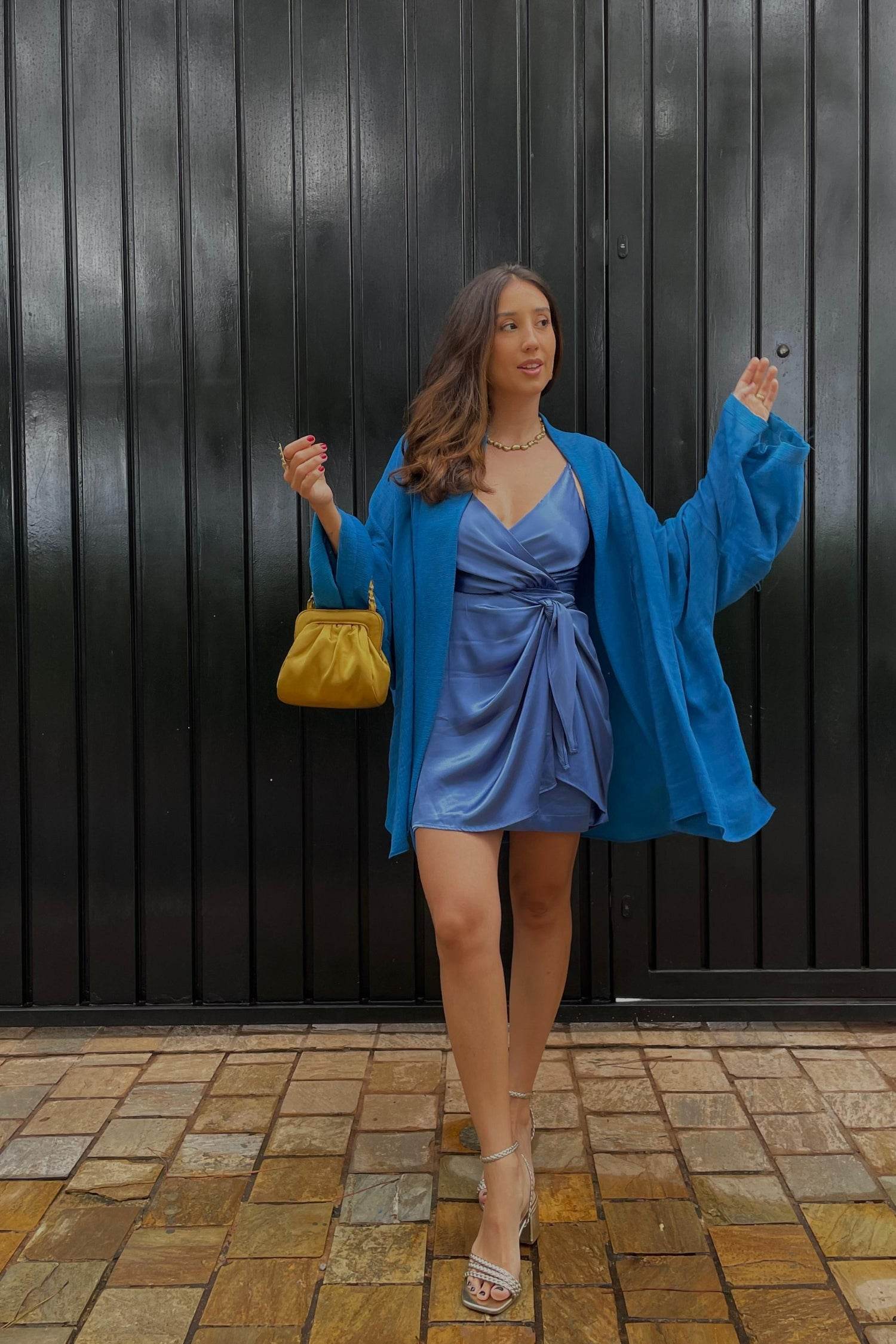 KIMONO YOKO CURTO AZUL ÍNDIGO - BOOBOO