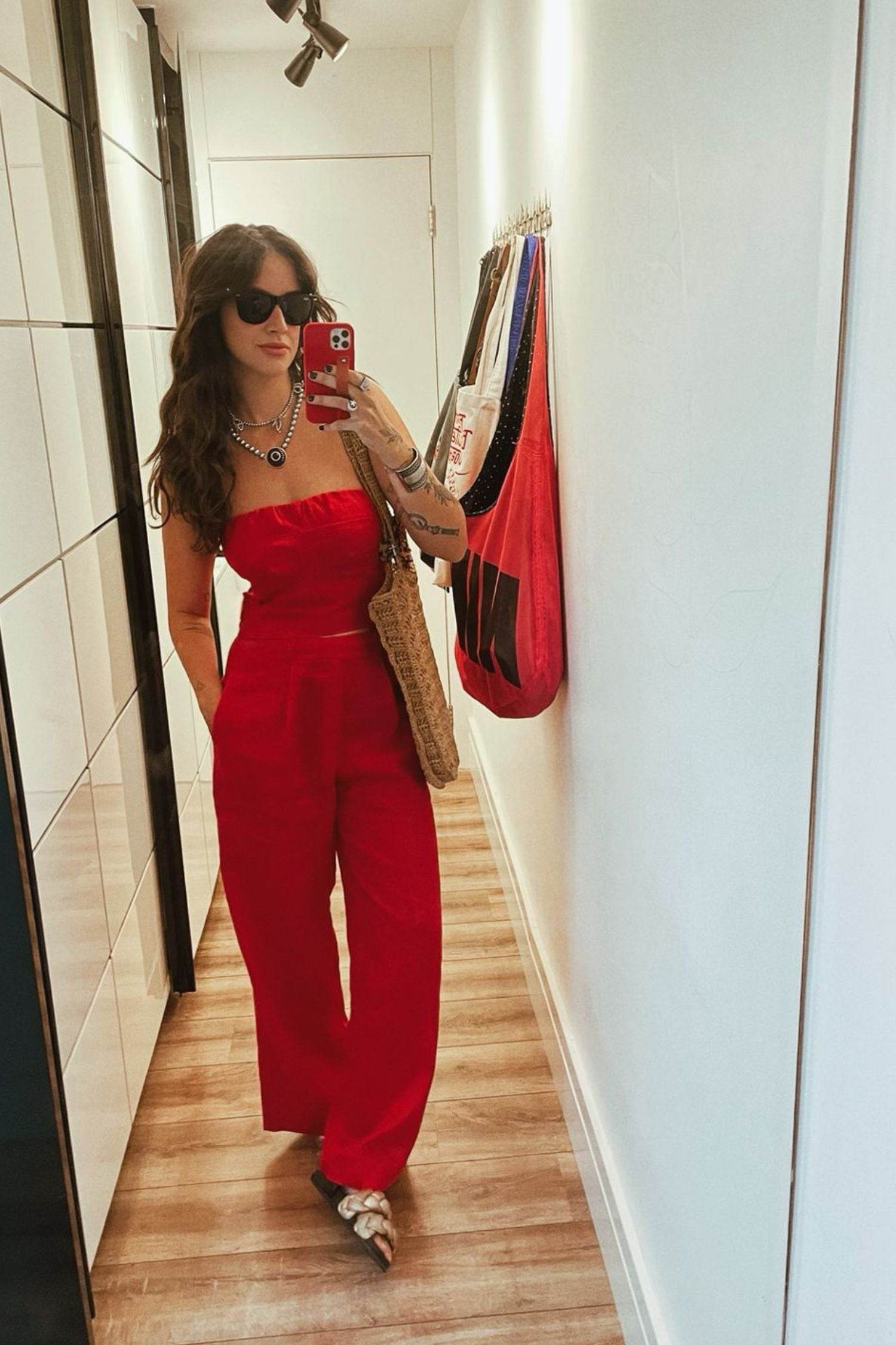 CORSELET LINHO PURO VERMELHO - BOOBOO