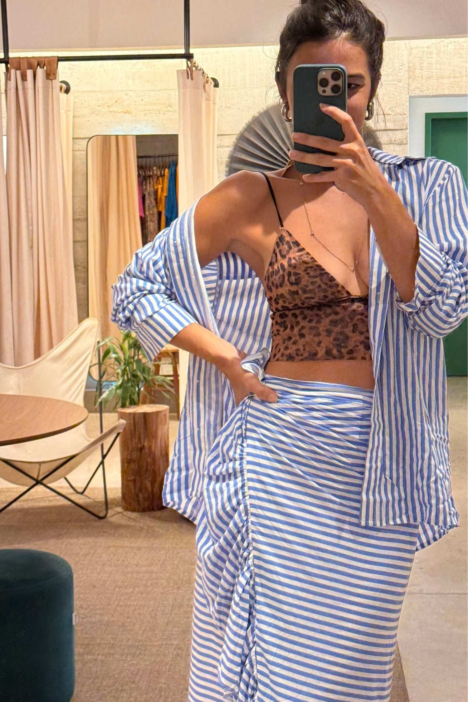 CAMISA LISTRADA AZUL