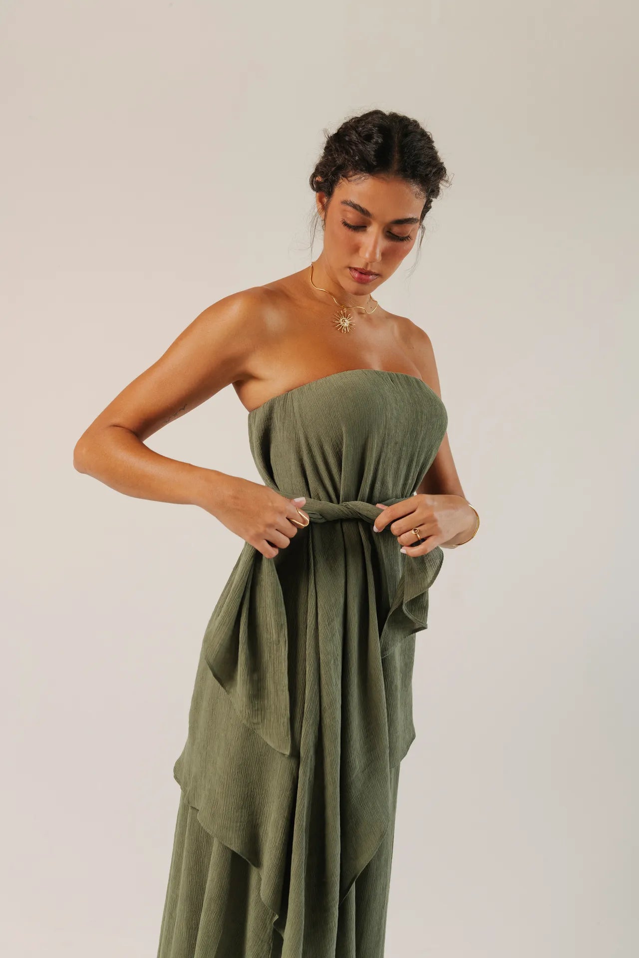 VESTIDO CAMADA VERDE