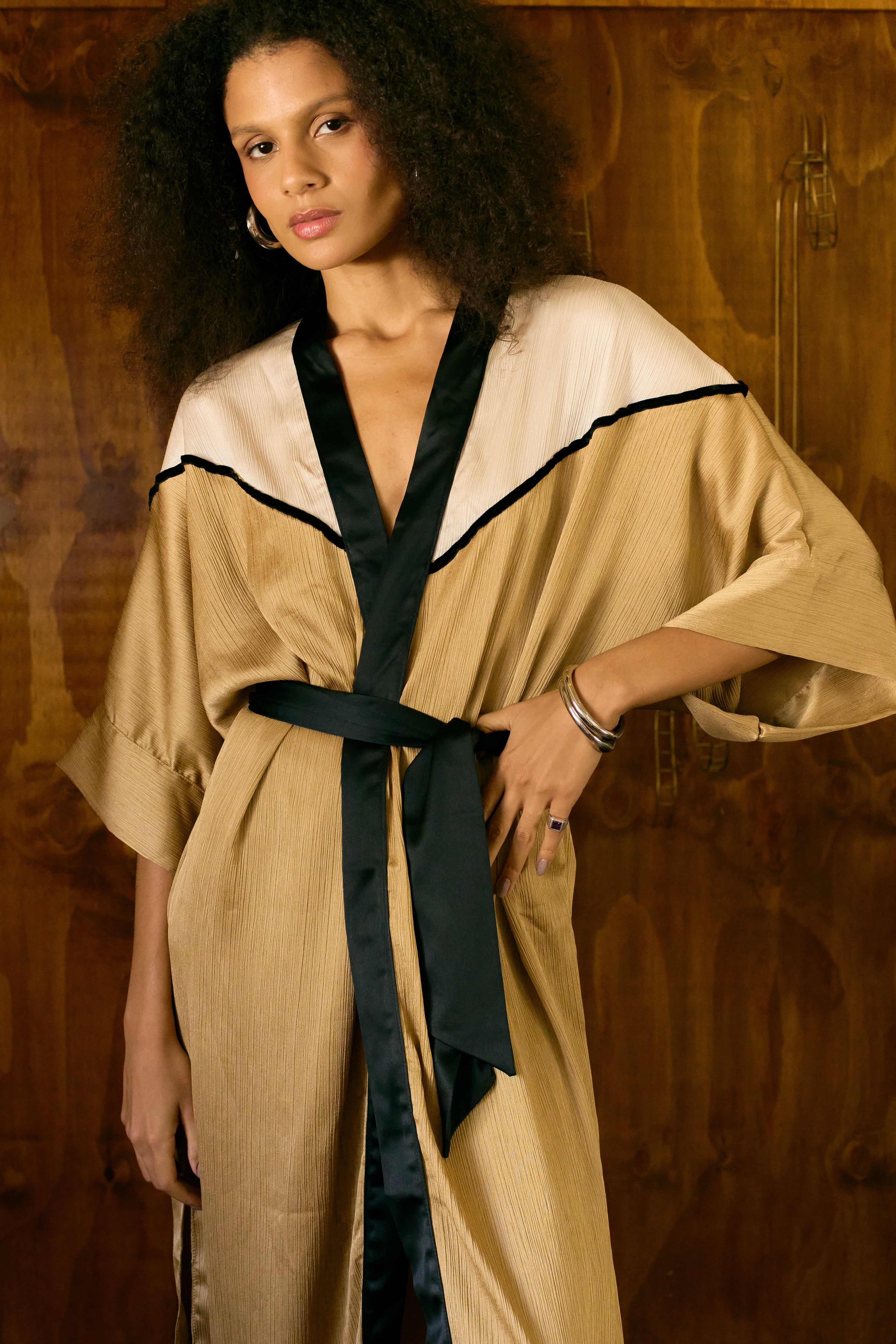 KIMONO TRICOLOR LONGO