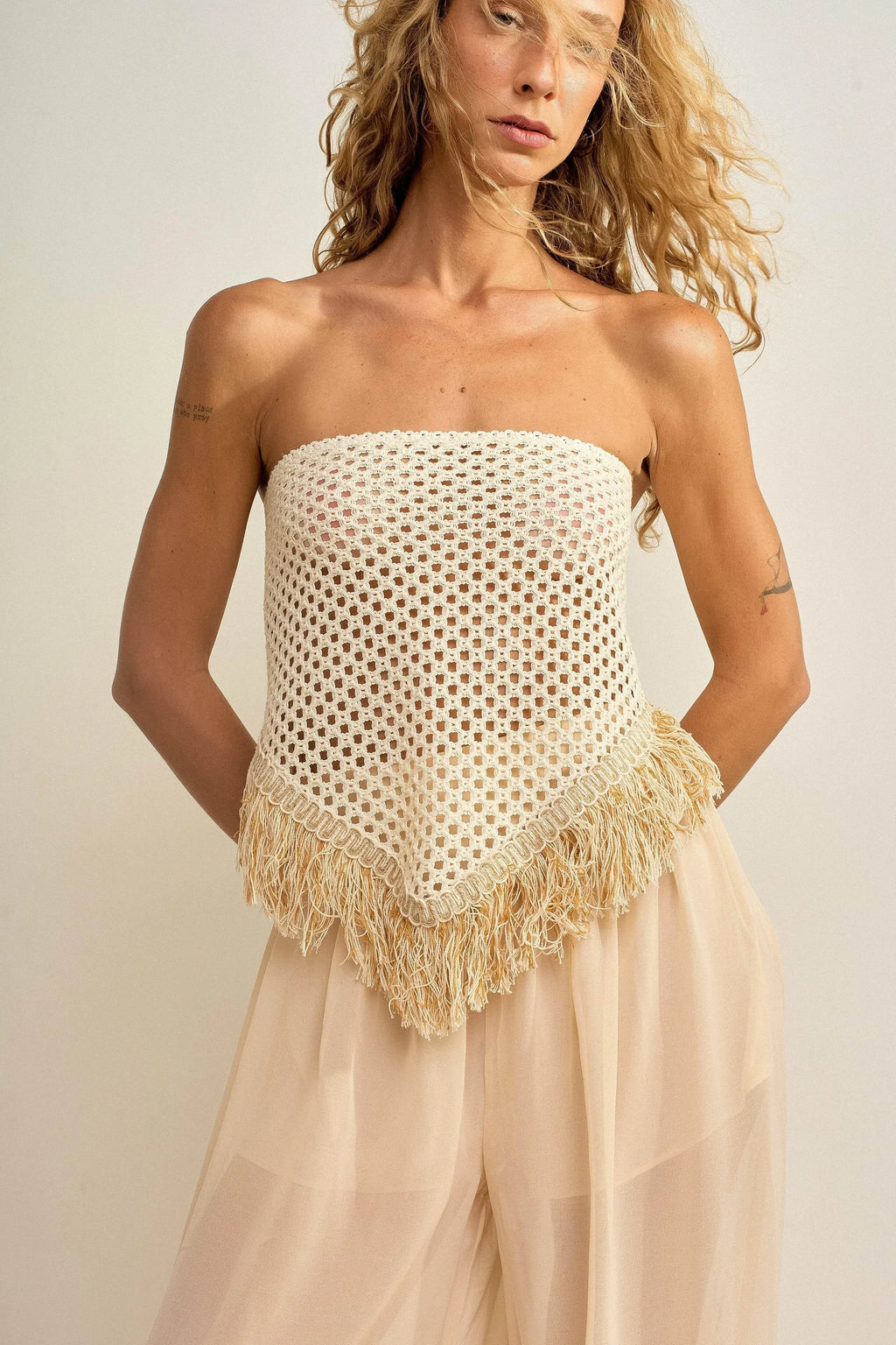 CONJUNTO CALÇA E LENÇO AVEIA-BOOBOO
