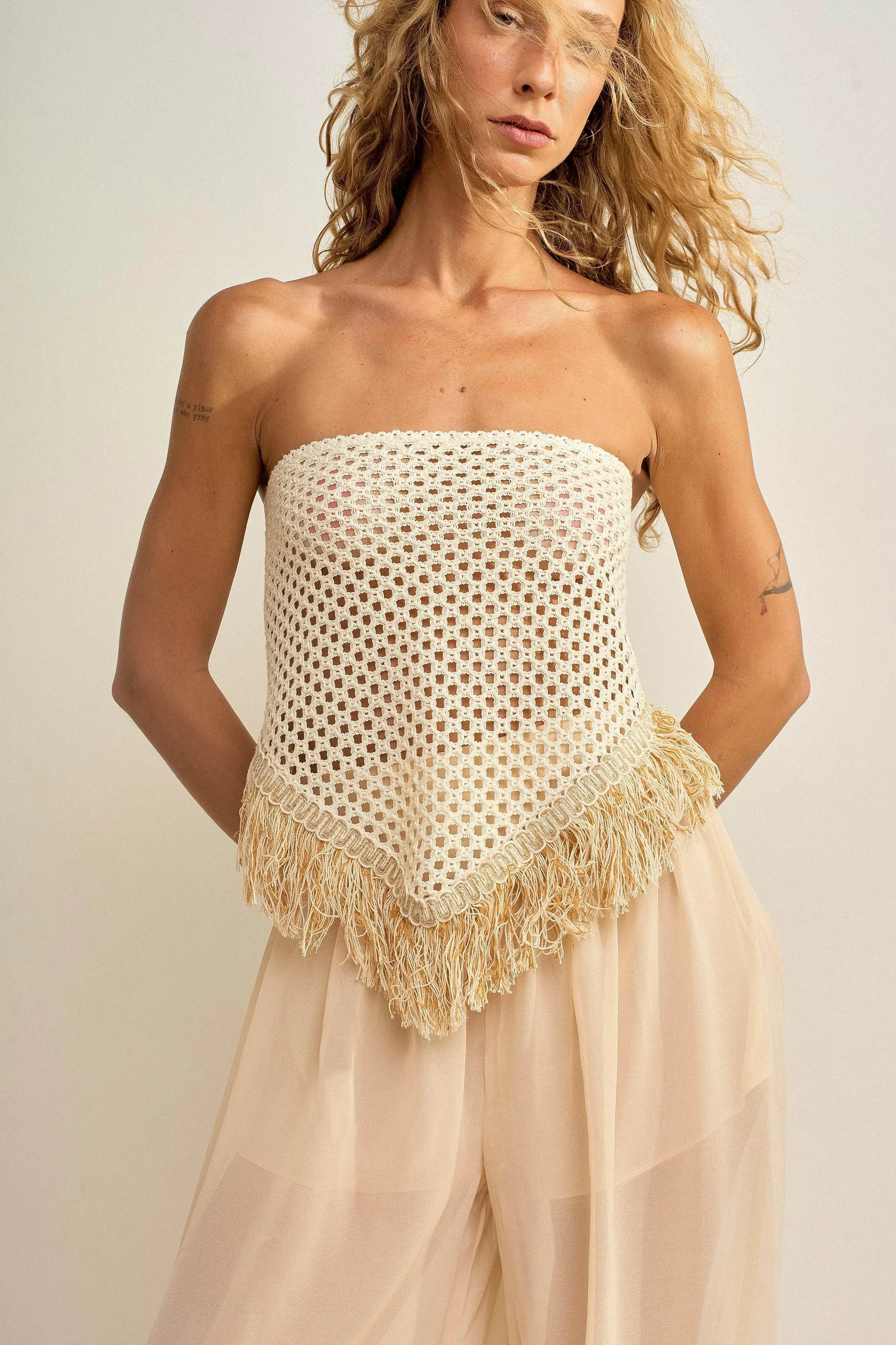 CONJUNTO CALÇA E LENÇO AVEIA-BOOBOO