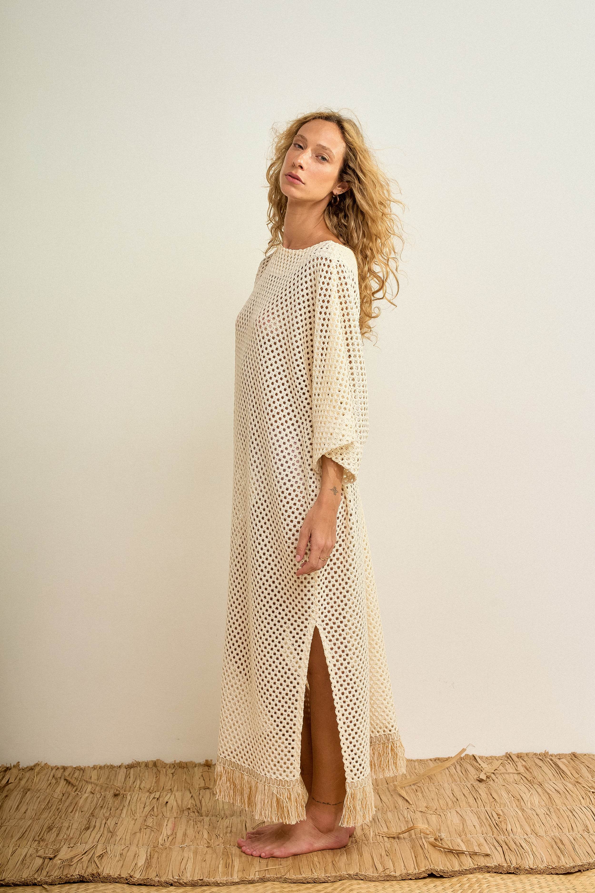 TÚNICA TRAMADA COM FRANJA - BOOBOO