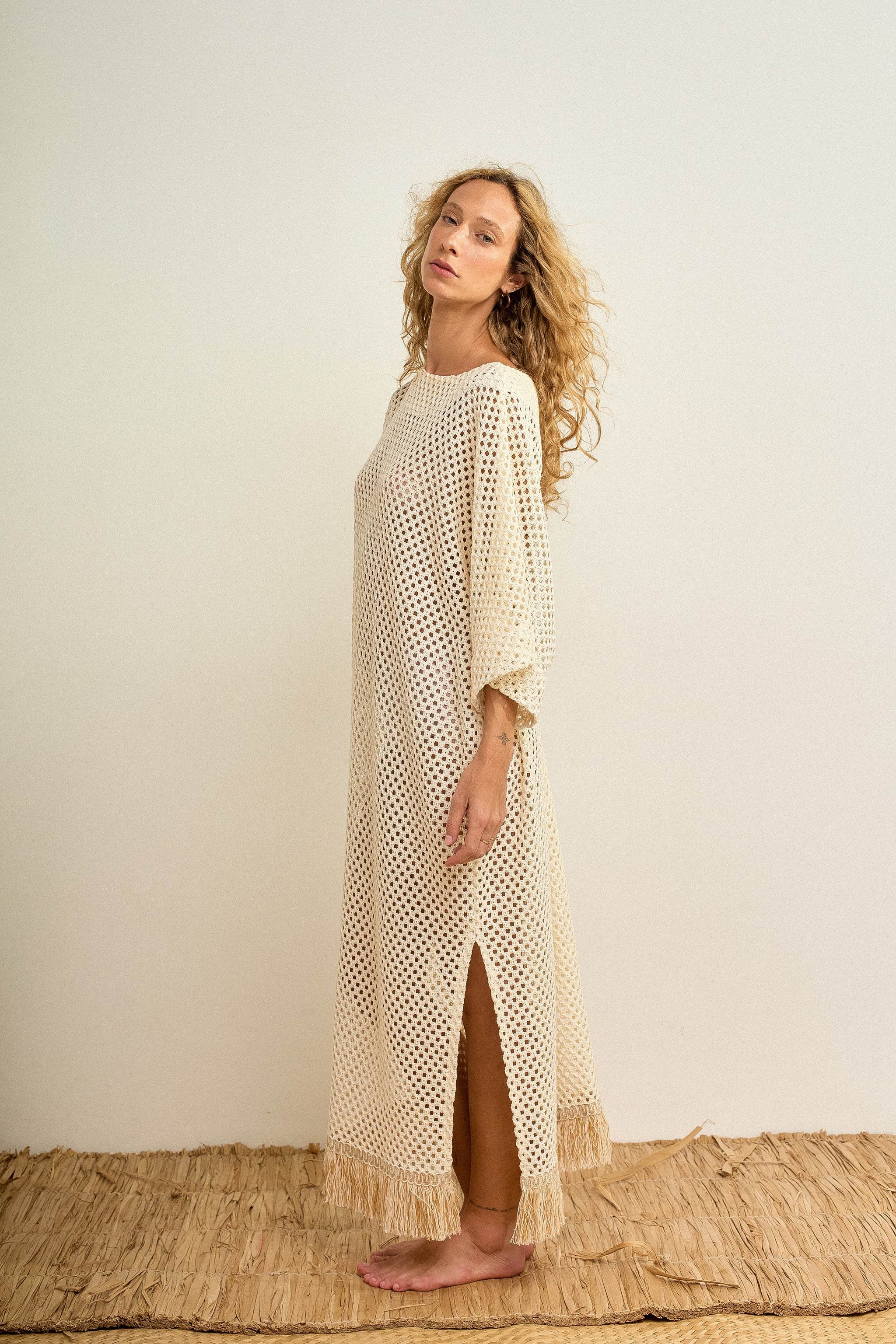 TÚNICA TRAMADA COM FRANJA - BOOBOO