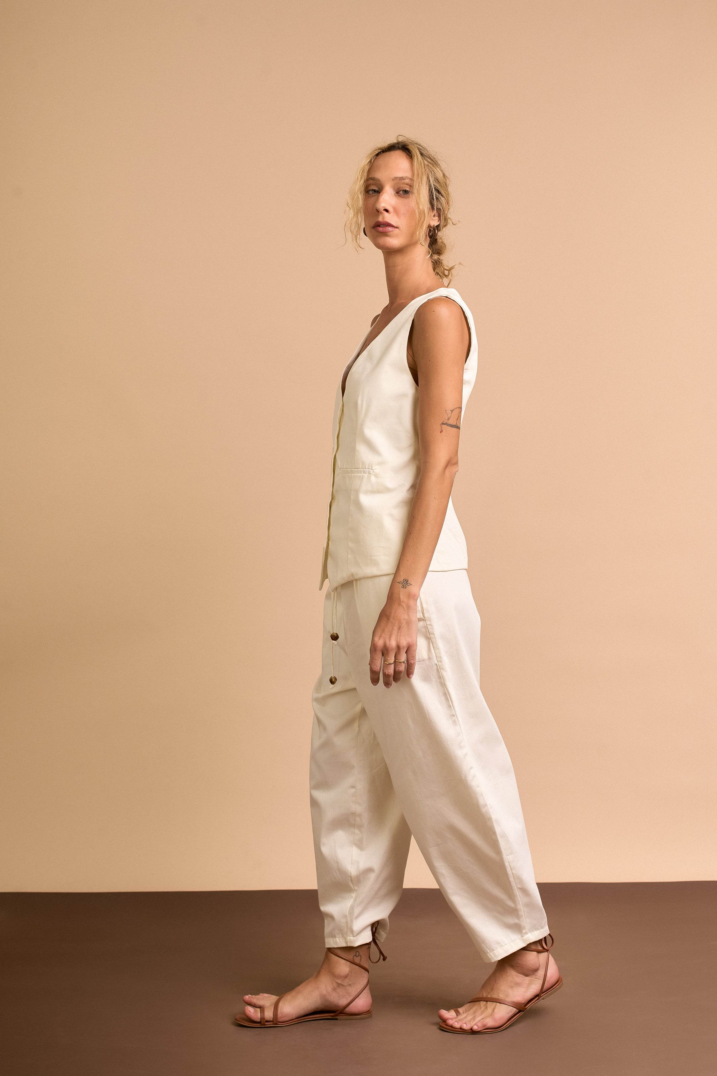 CALÇA OFF WHITE - BOOBOO