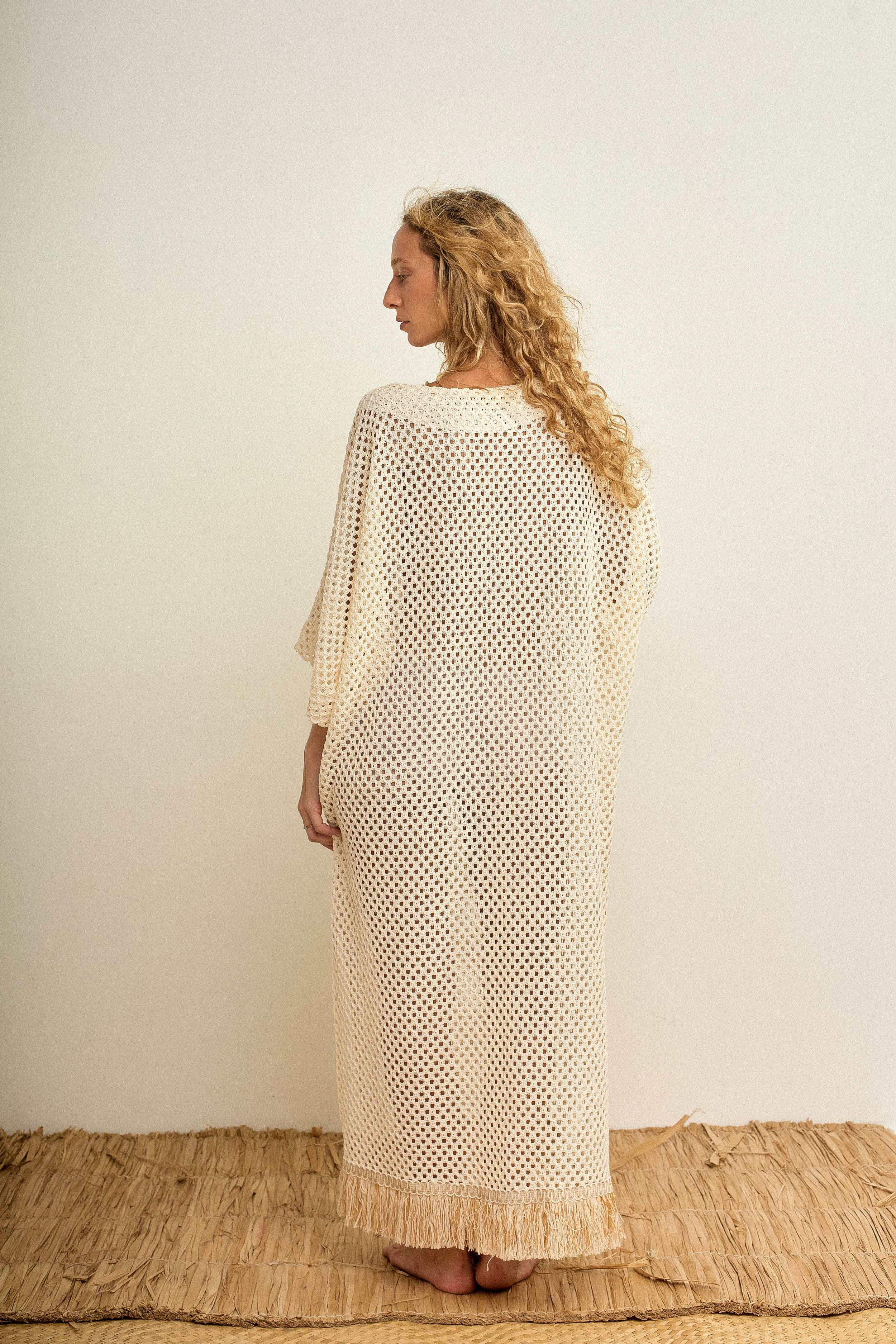 TÚNICA TRAMADA COM FRANJA - BOOBOO