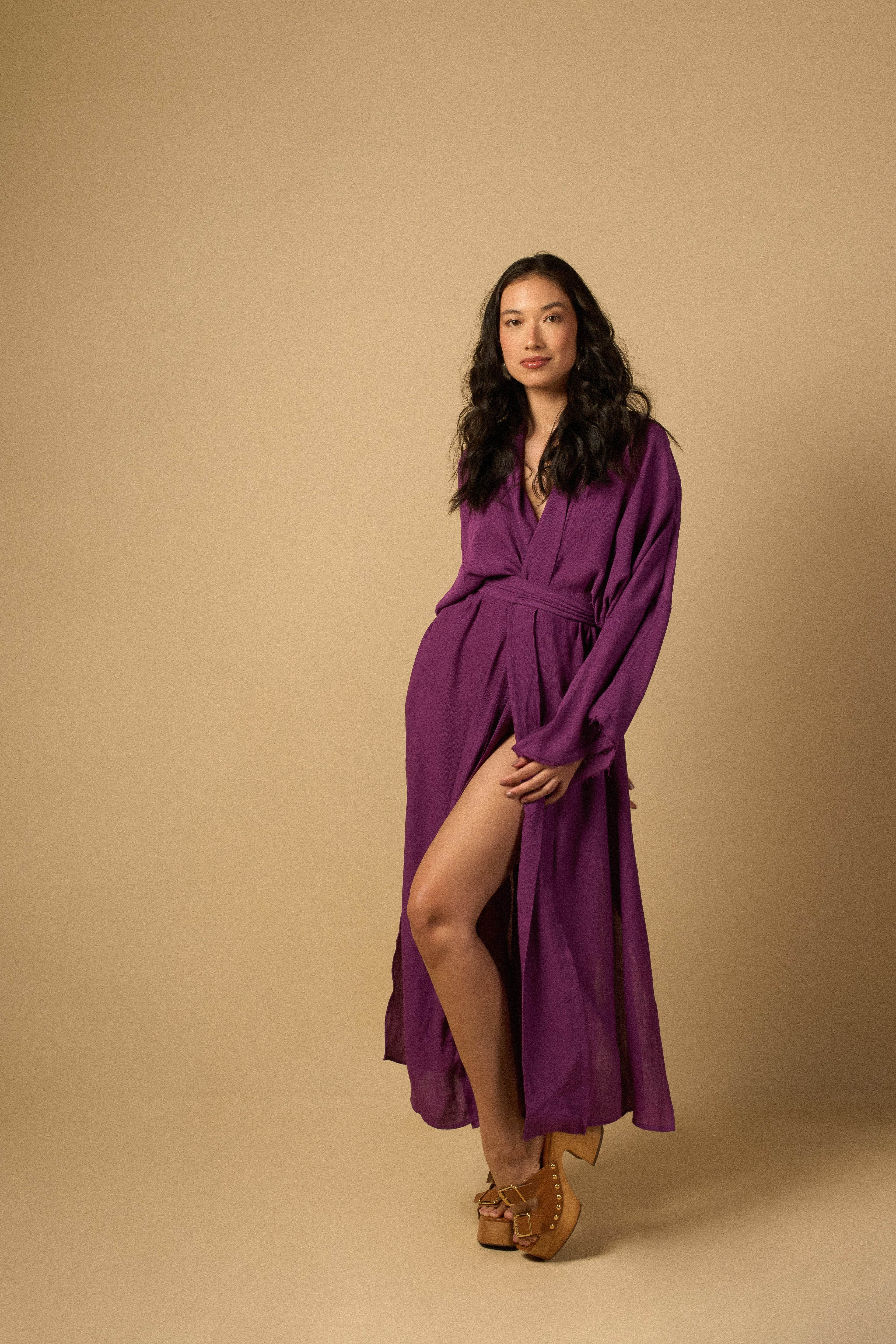 KIMONO YOKO LONGO PÚRPURA - BOOBOO