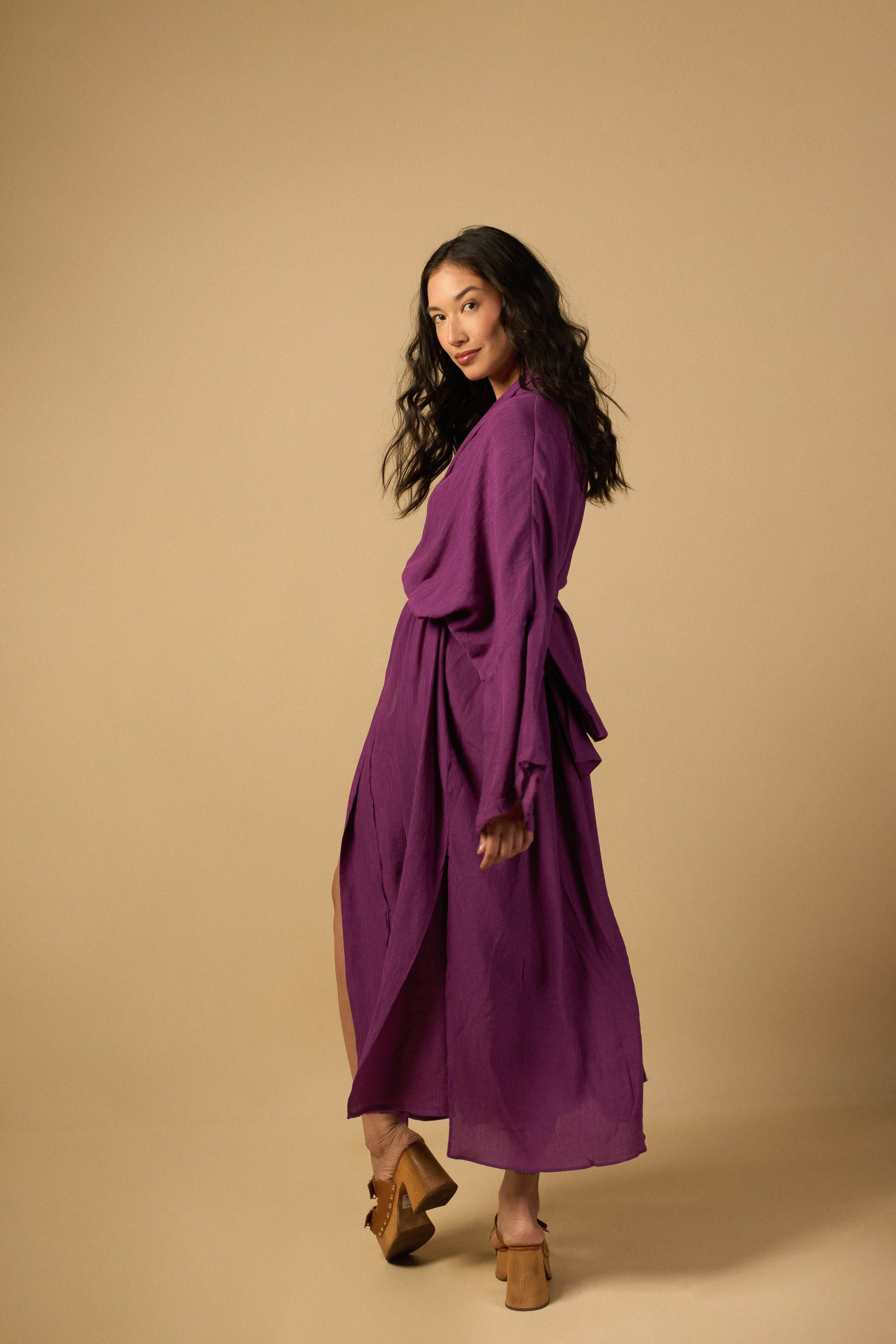 KIMONO YOKO LONGO PÚRPURA - BOOBOO