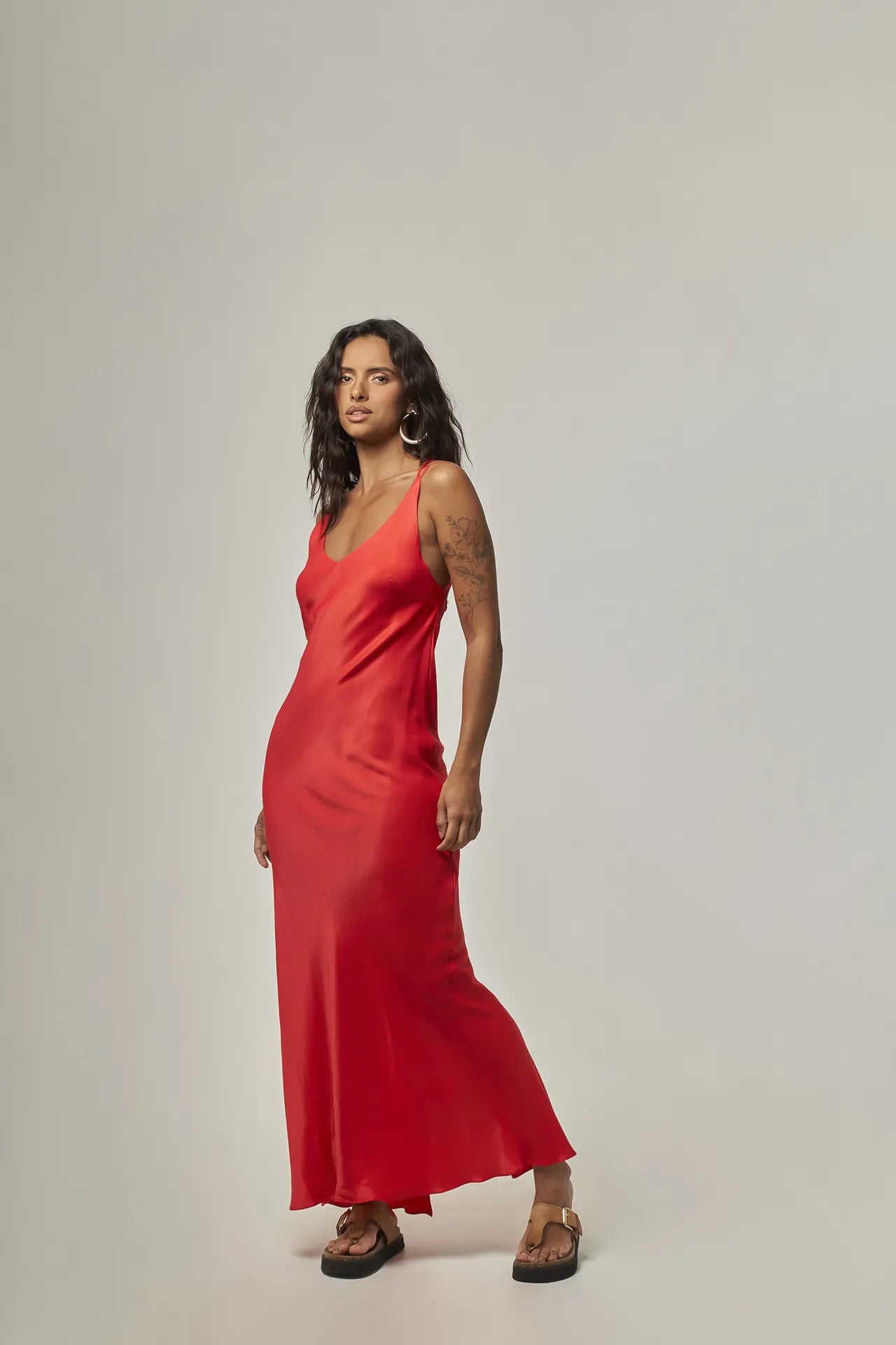 SLIP DRESS VERMELHO