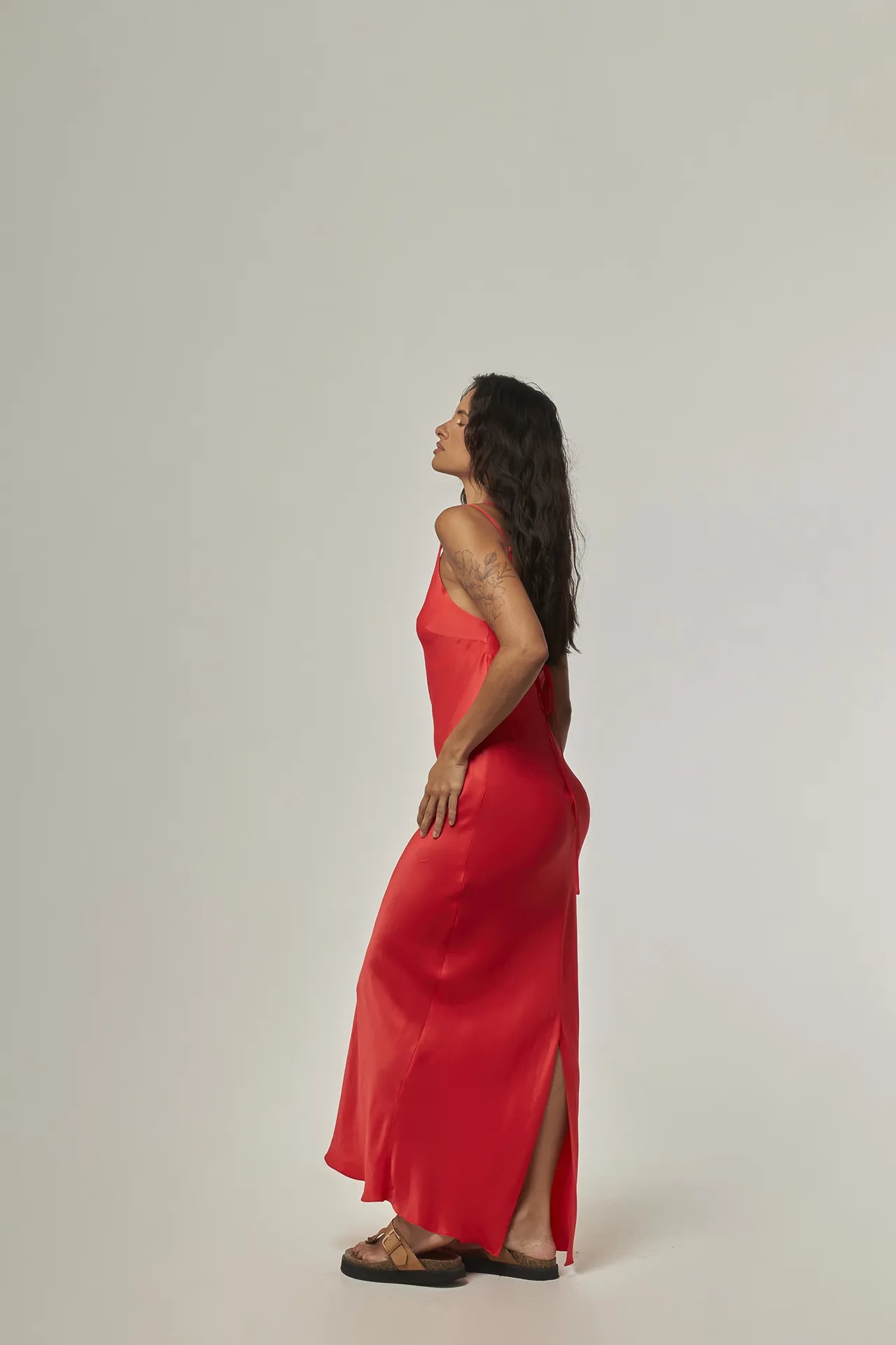 SLIP DRESS VERMELHO