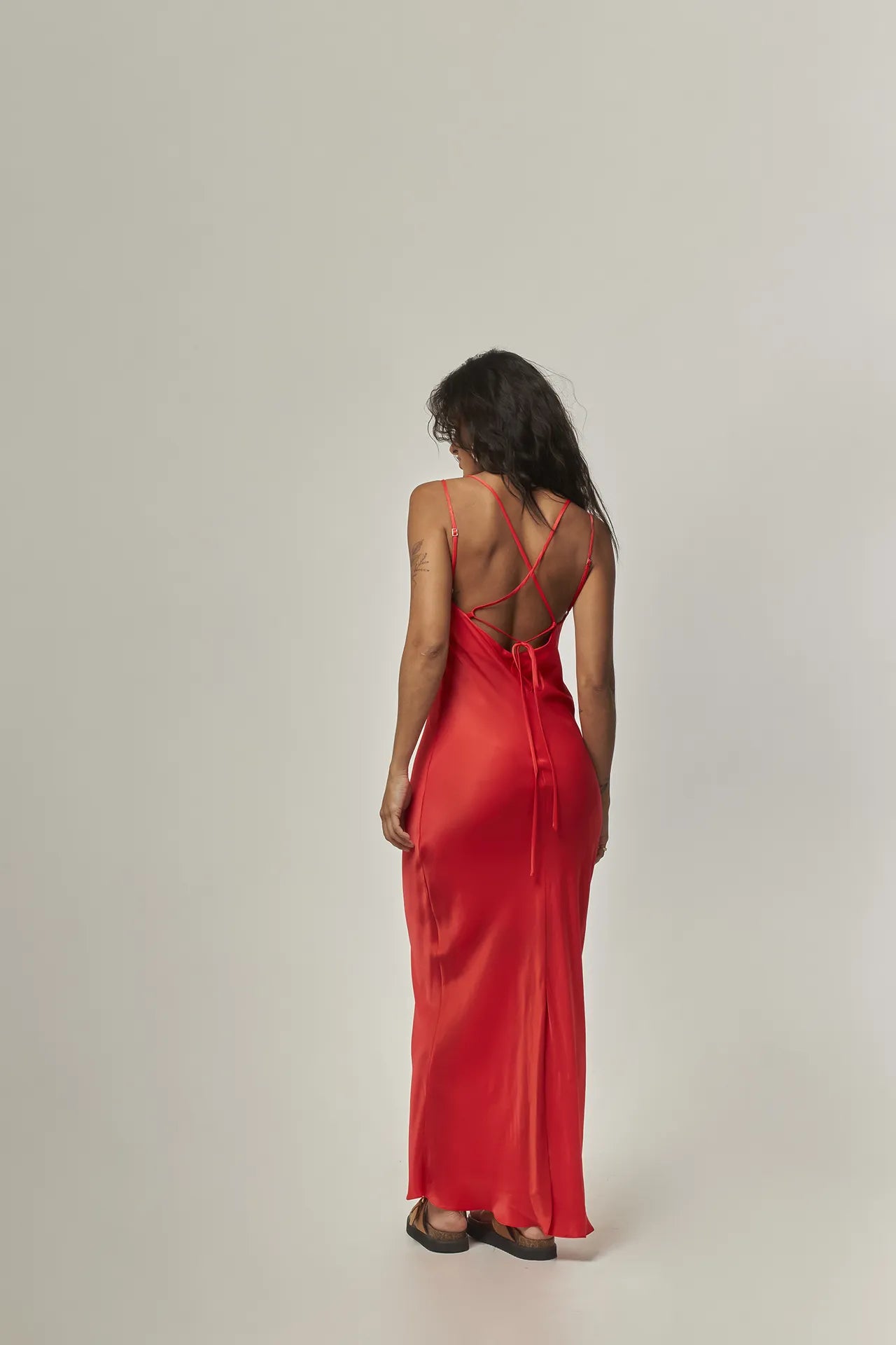 SLIP DRESS VERMELHO