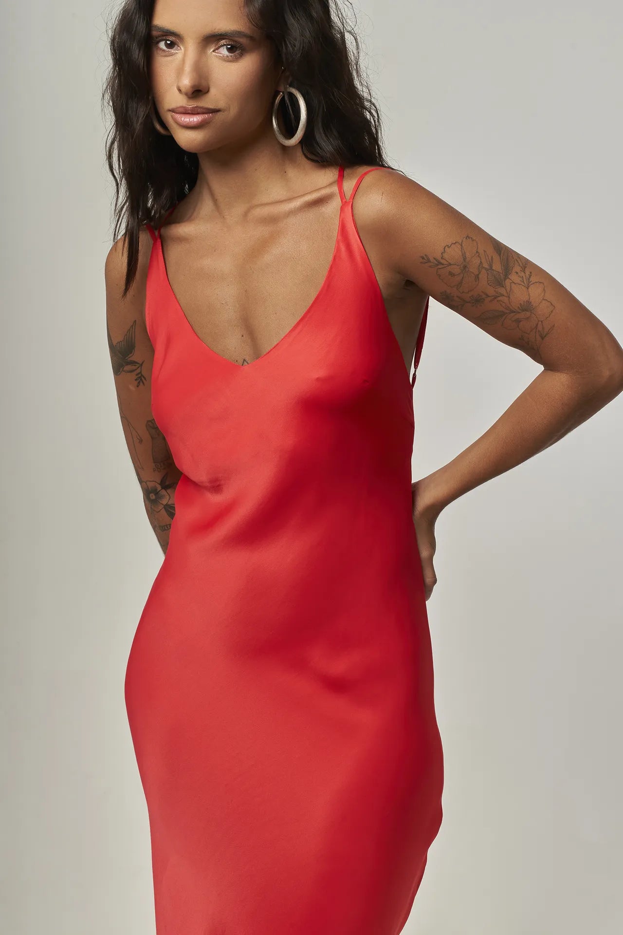 SLIP DRESS VERMELHO