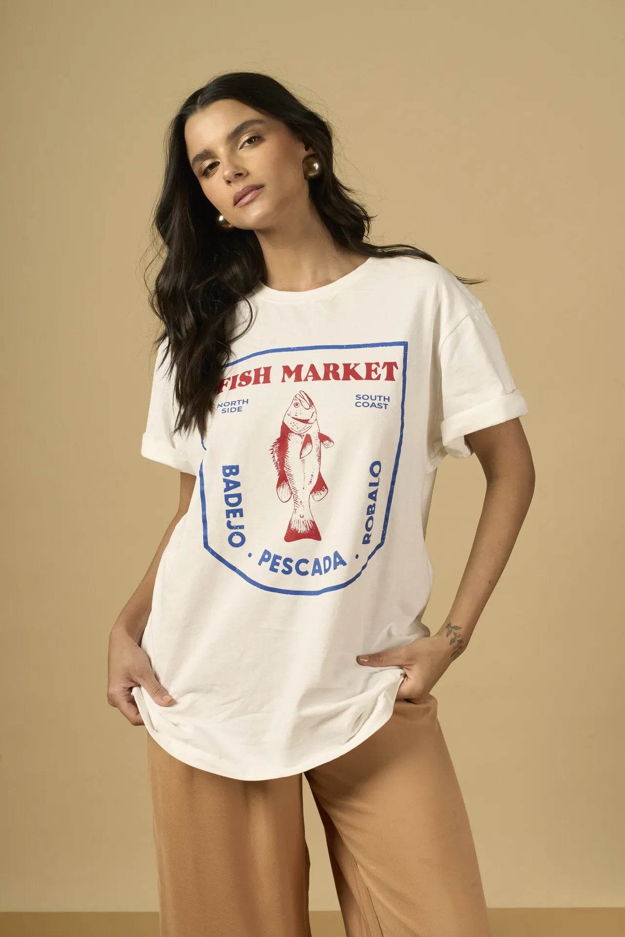CAMISETA FISH MARKET - BOOBOO