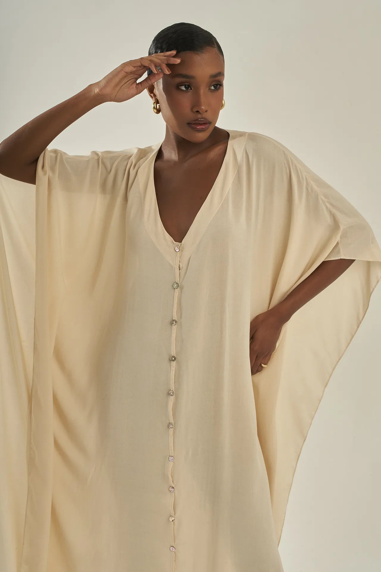 KAFTAN BRILHO OFF WHITE