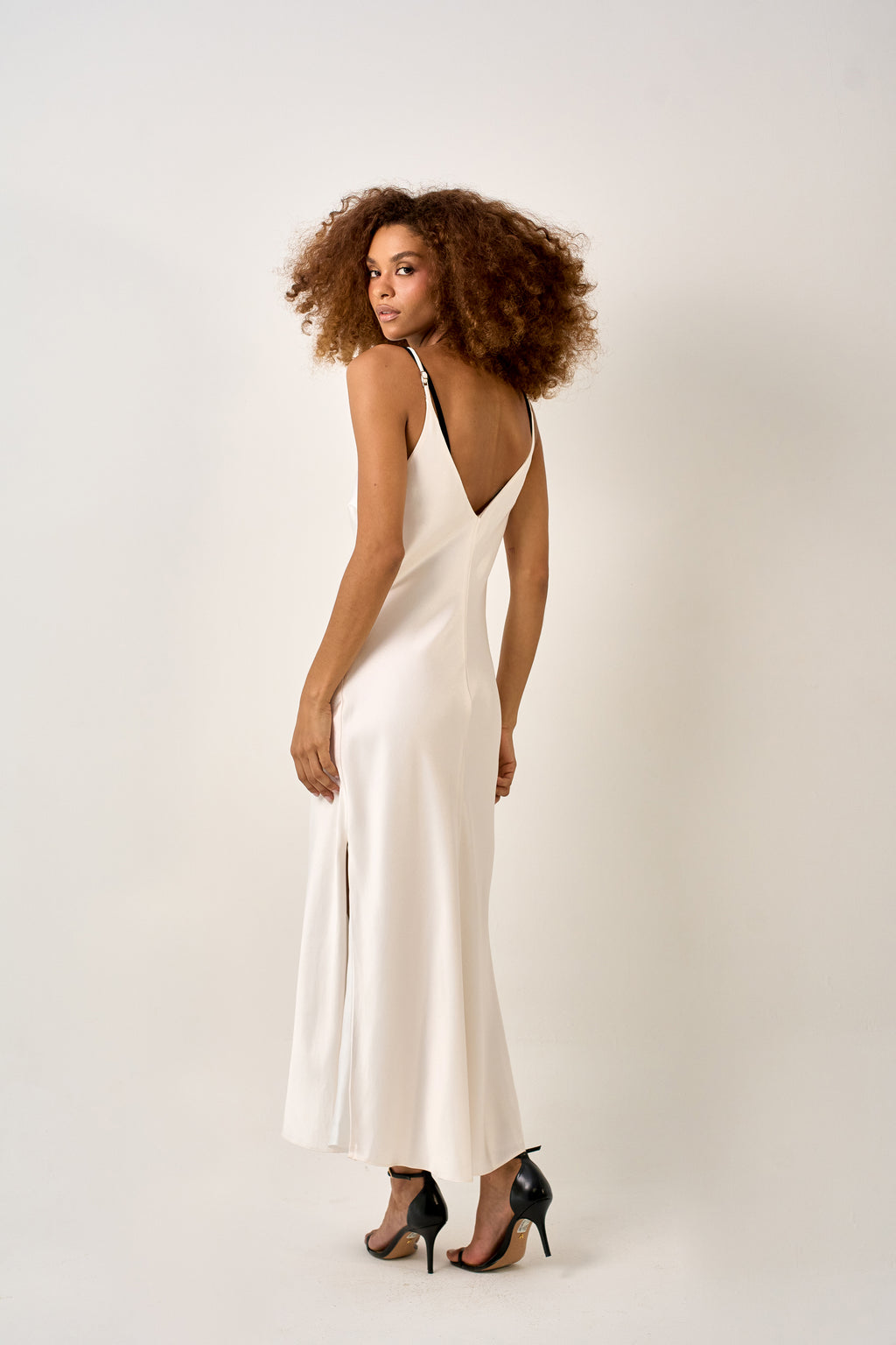 SLIP DRESS OFF WHITE