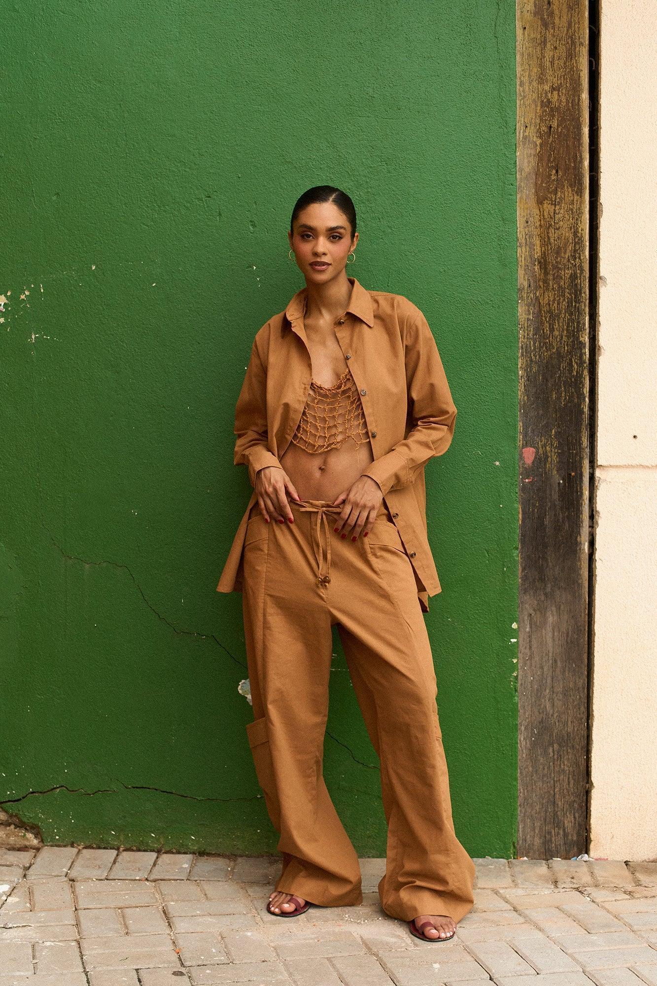 CAMISA LINHO MOCCA - BOOBOO