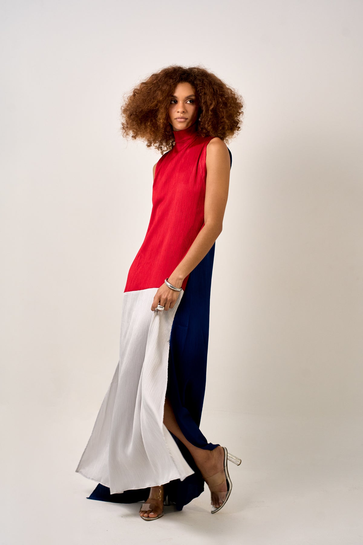 VESTIDO COLOR BLOCK MARINHO