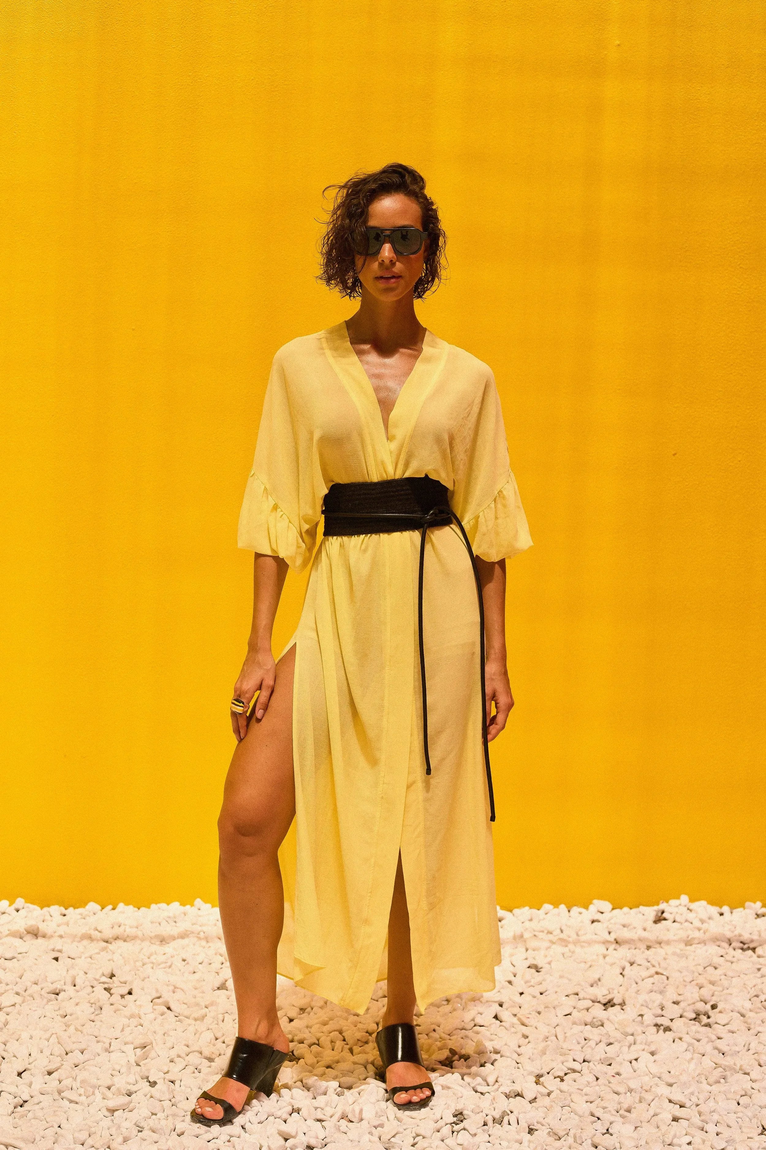 KIMONO LONGO AMARELO-BOOBOO