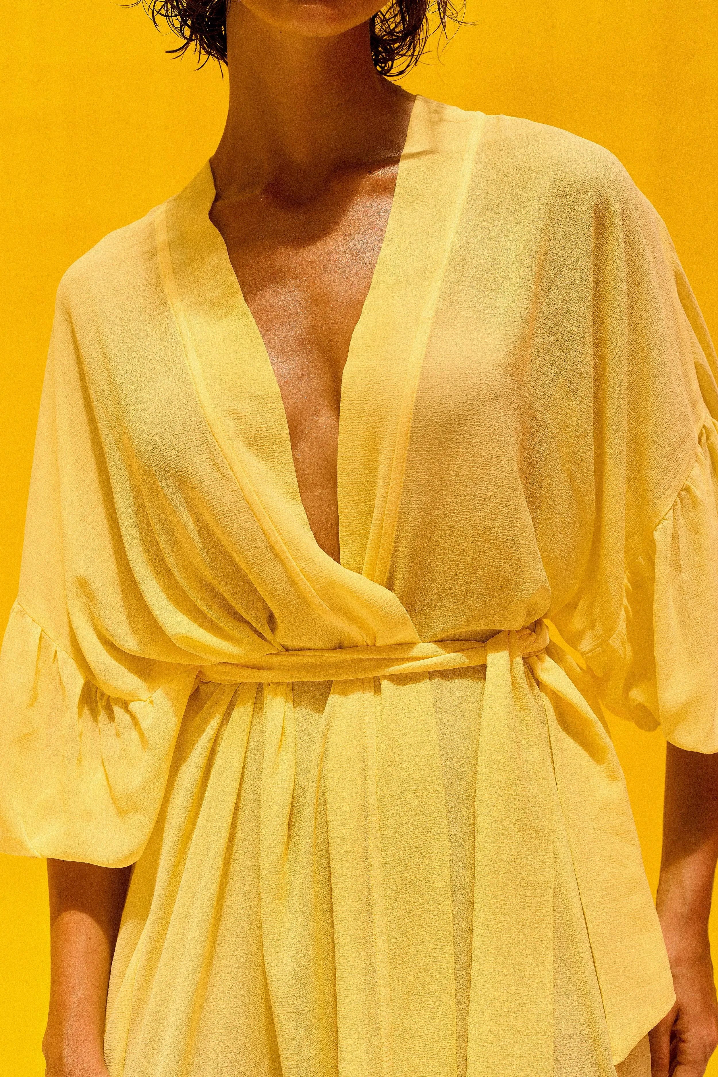 KIMONO LONGO AMARELO-BOOBOO