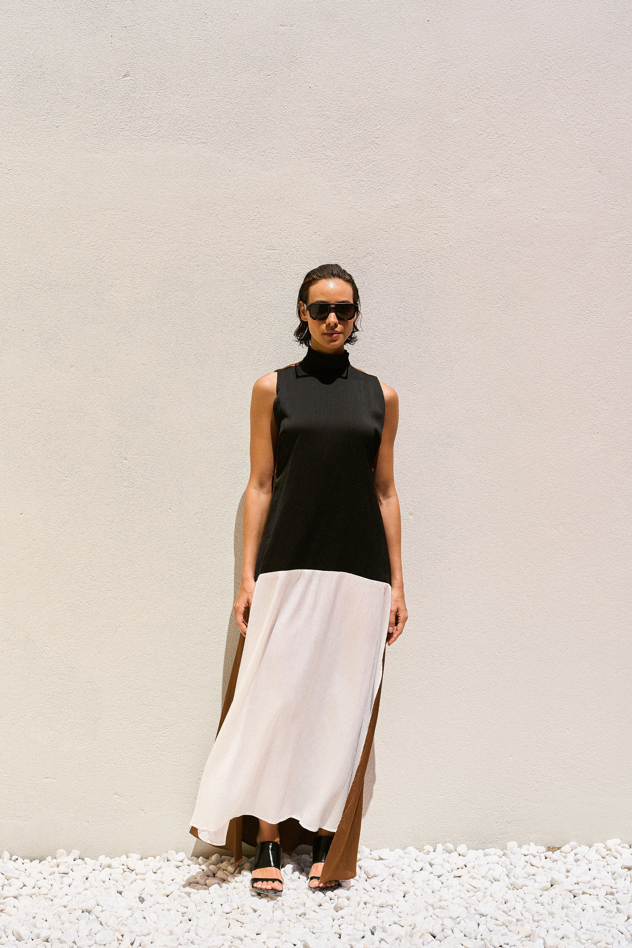 VESTIDO FESTA COLOR BLOCK BLACK