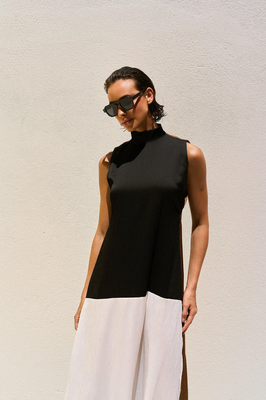 VESTIDO FESTA COLOR BLOCK BLACK