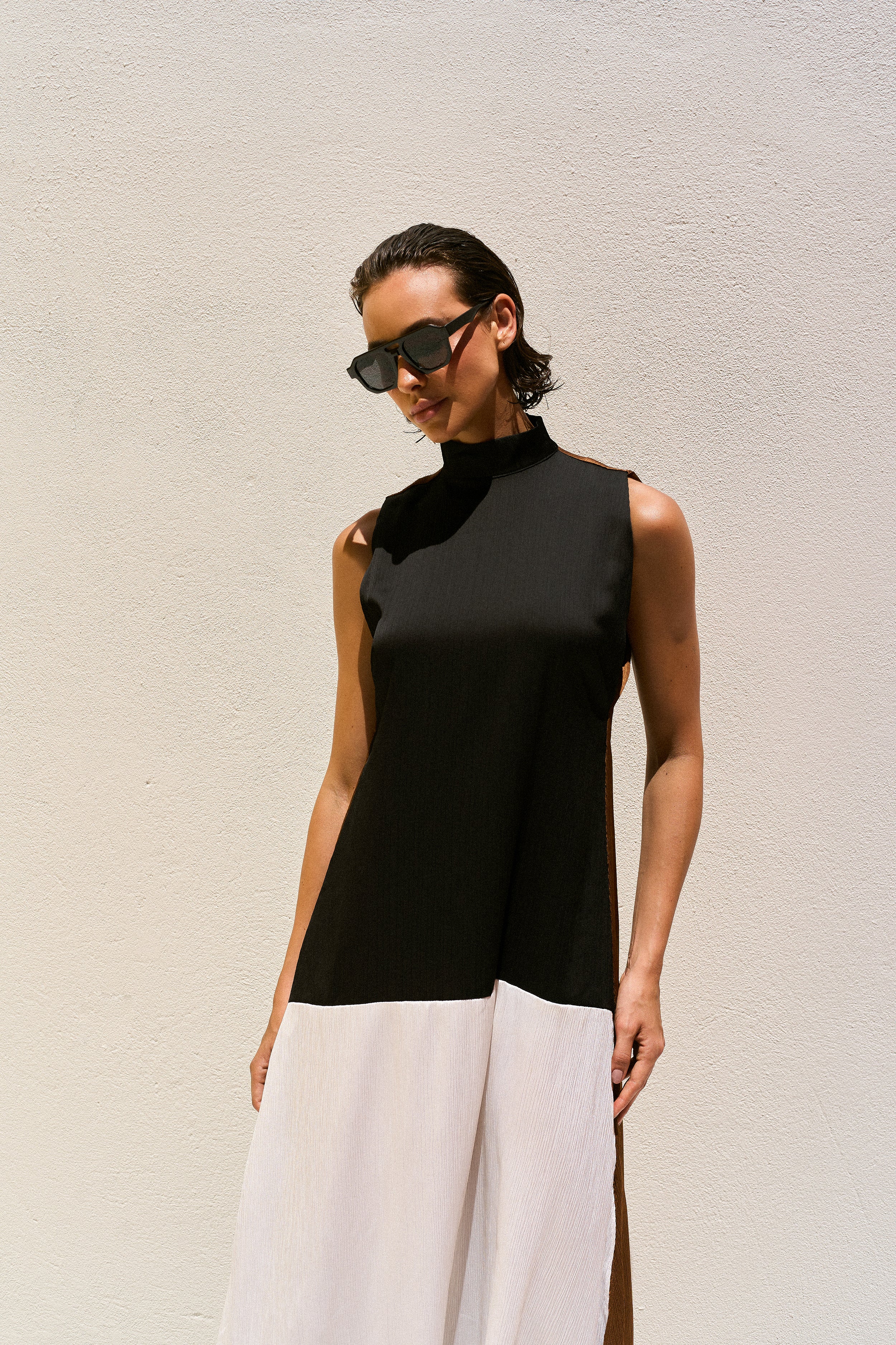 VESTIDO FESTA COLOR BLOCK BLACK