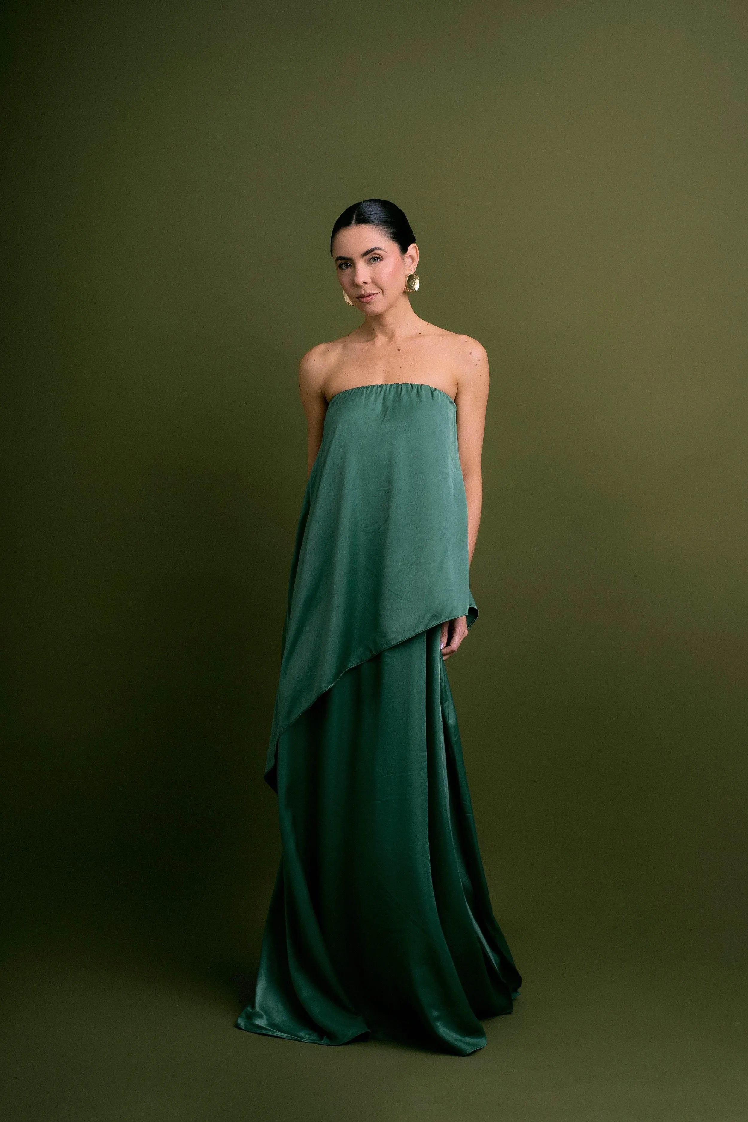 VESTIDO FESTA CAMADA VERDE-BOOBOO