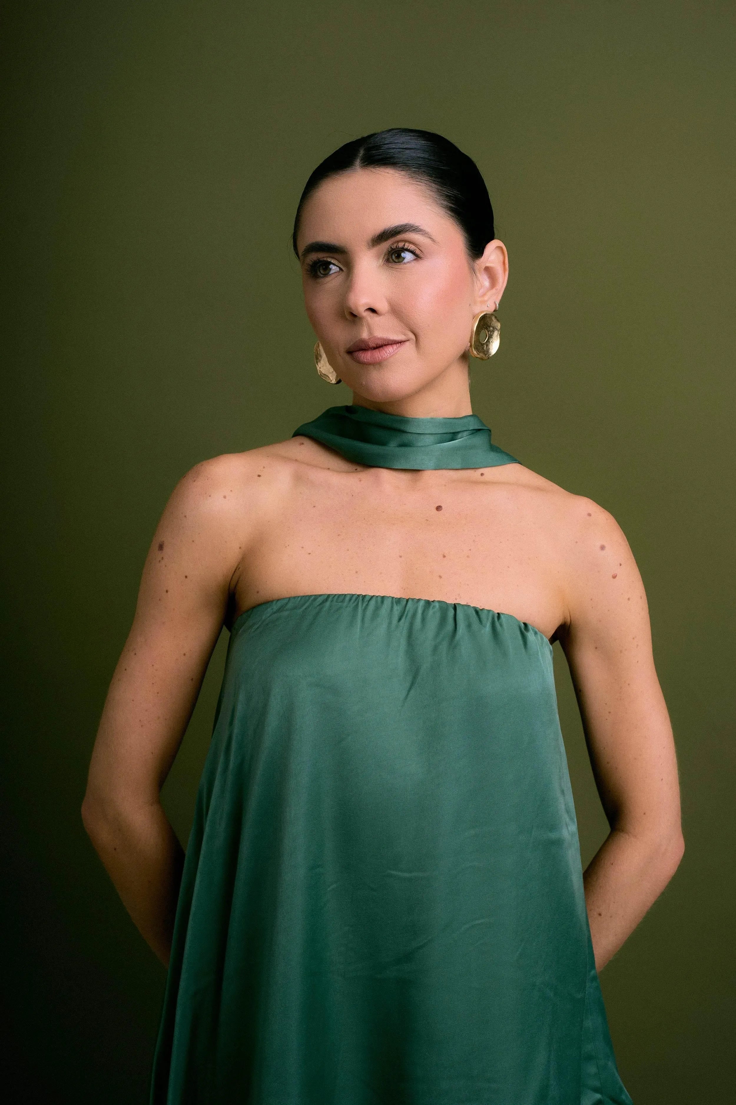 VESTIDO FESTA CAMADA VERDE-BOOBOO