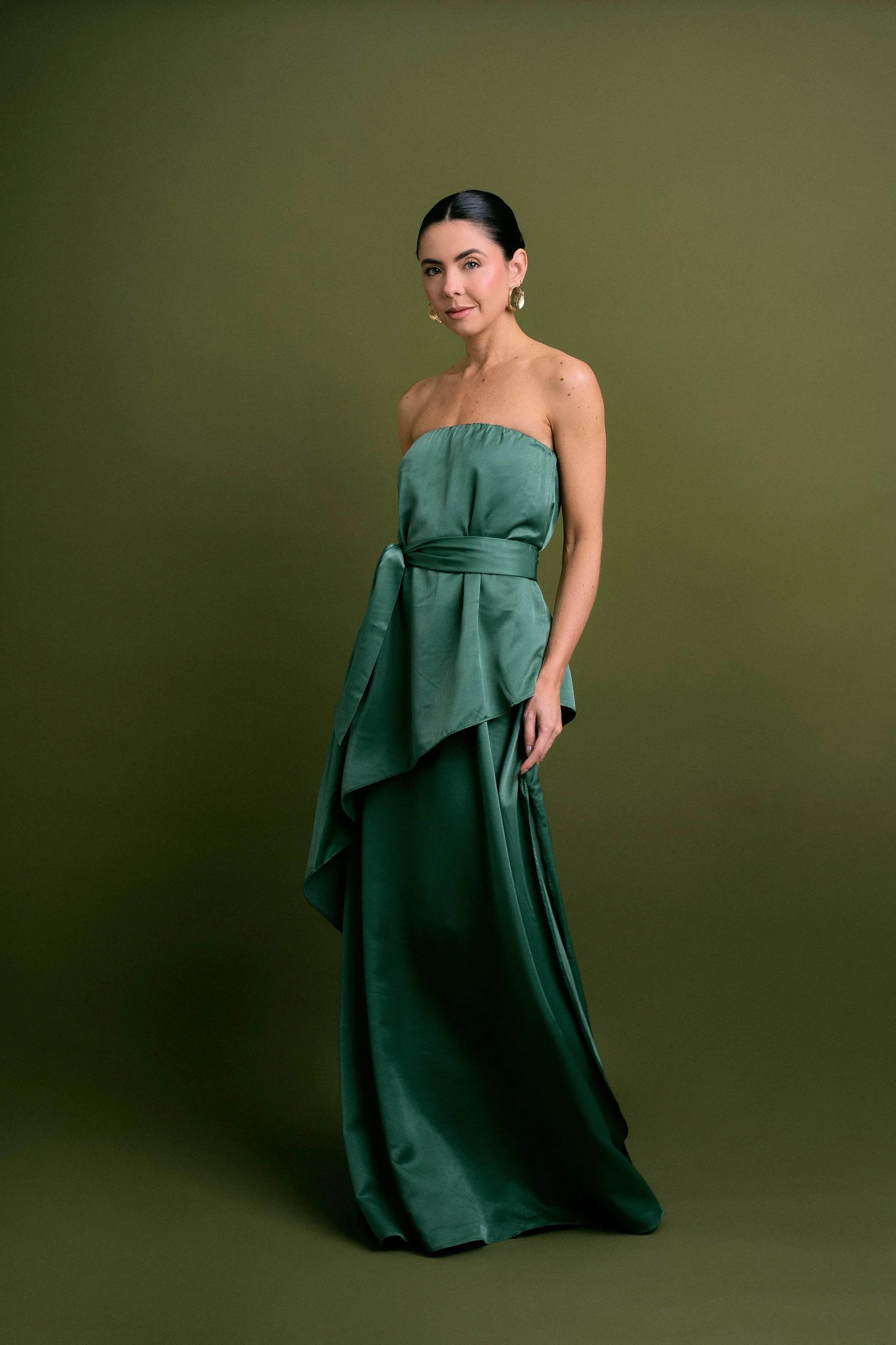 VESTIDO FESTA CAMADA VERDE-BOOBOO