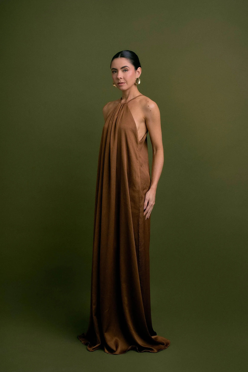 VESTIDO FESTA MARROM-BOOBOO