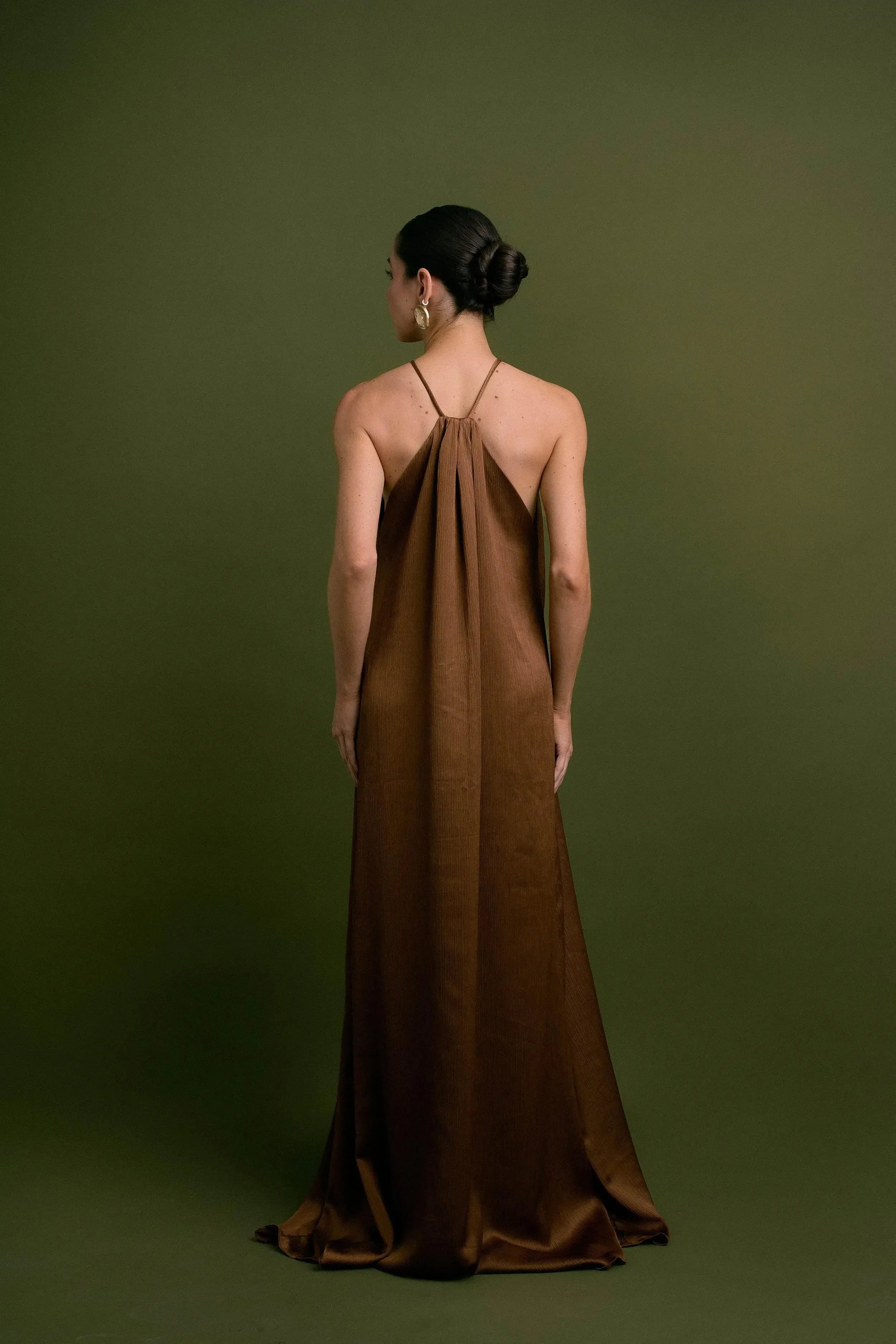 VESTIDO FESTA MARROM-BOOBOO