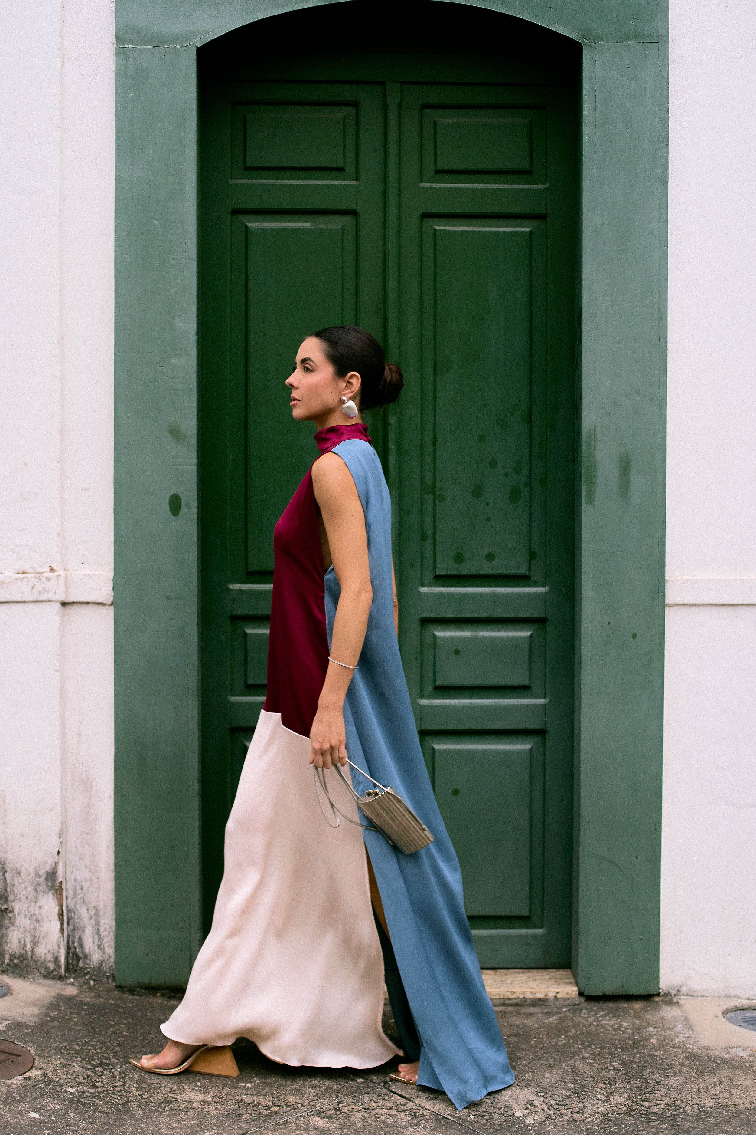 VESTIDO FESTA COLOR BLOCK - BOOBOO