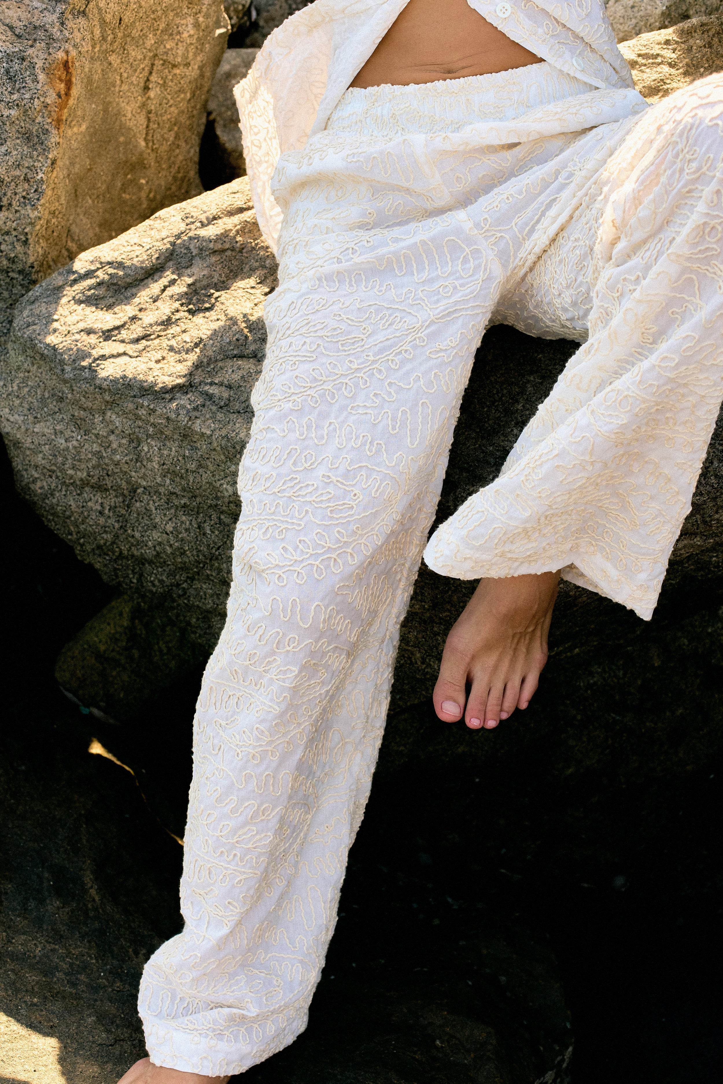 CONJUNTO AZUL E OFF WHITE - BOOBOO