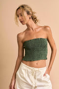 BLUSA LASTEX VERDE-BOOBOO