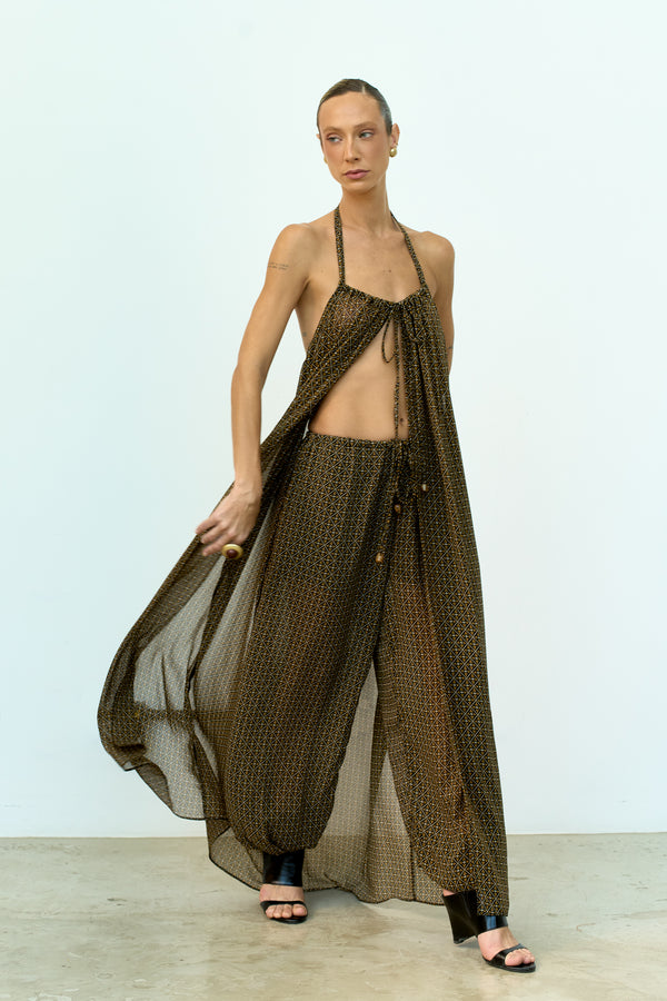 CALÇA BALLOON ESTAMPADA