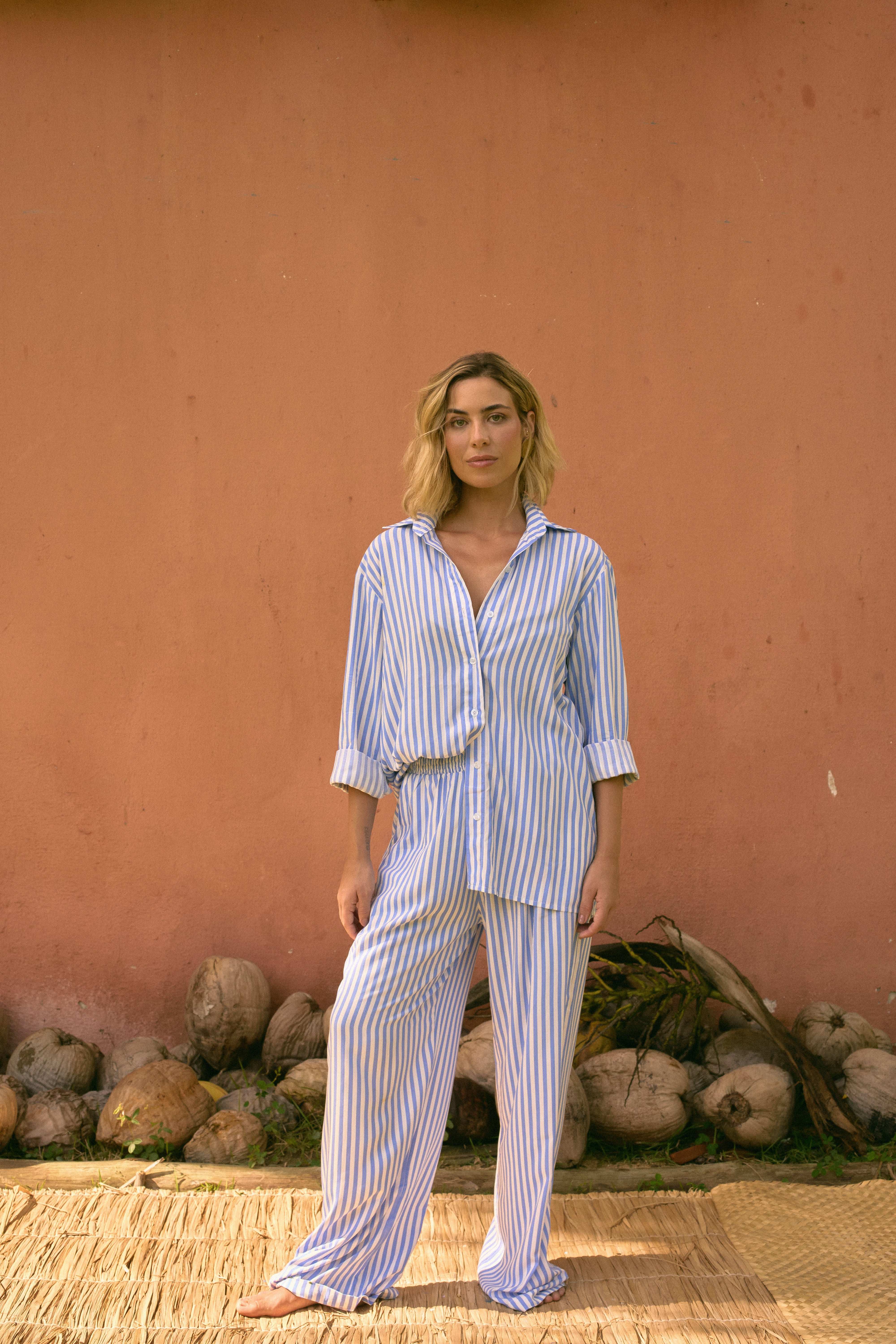 CAMISA LISTRADA AZUL