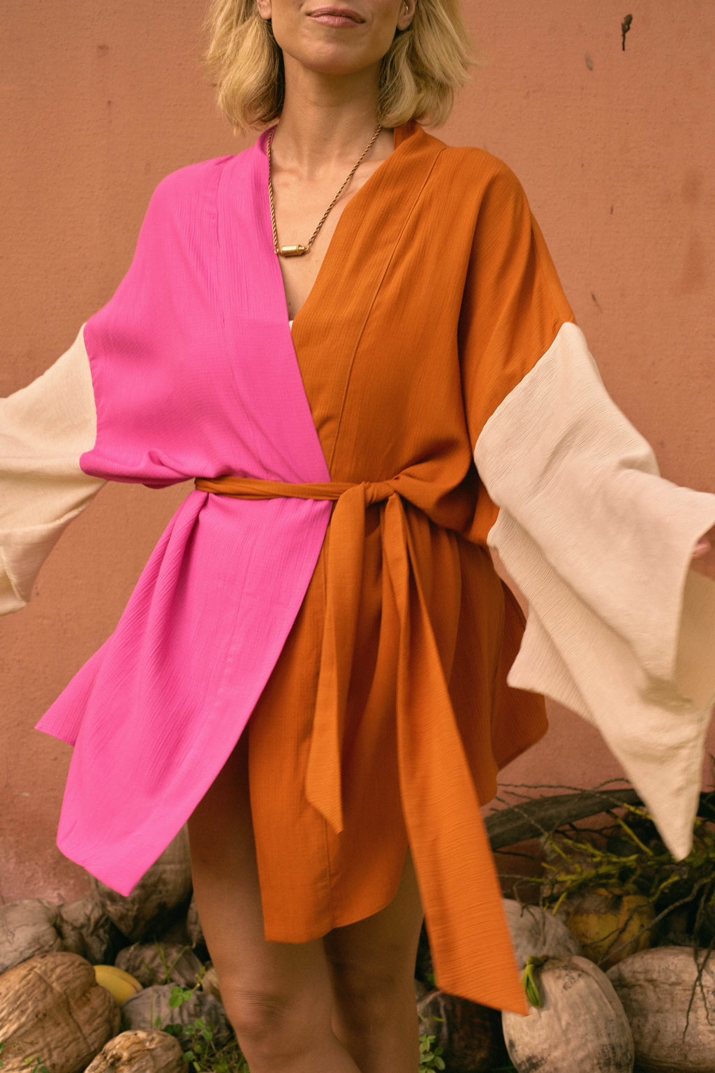 KIMONO CURTO TRICOLOR - BOOBOO